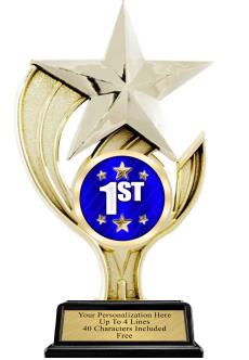 Trophy: 7", Slant Base, Holder, Action Matrix Myla 2