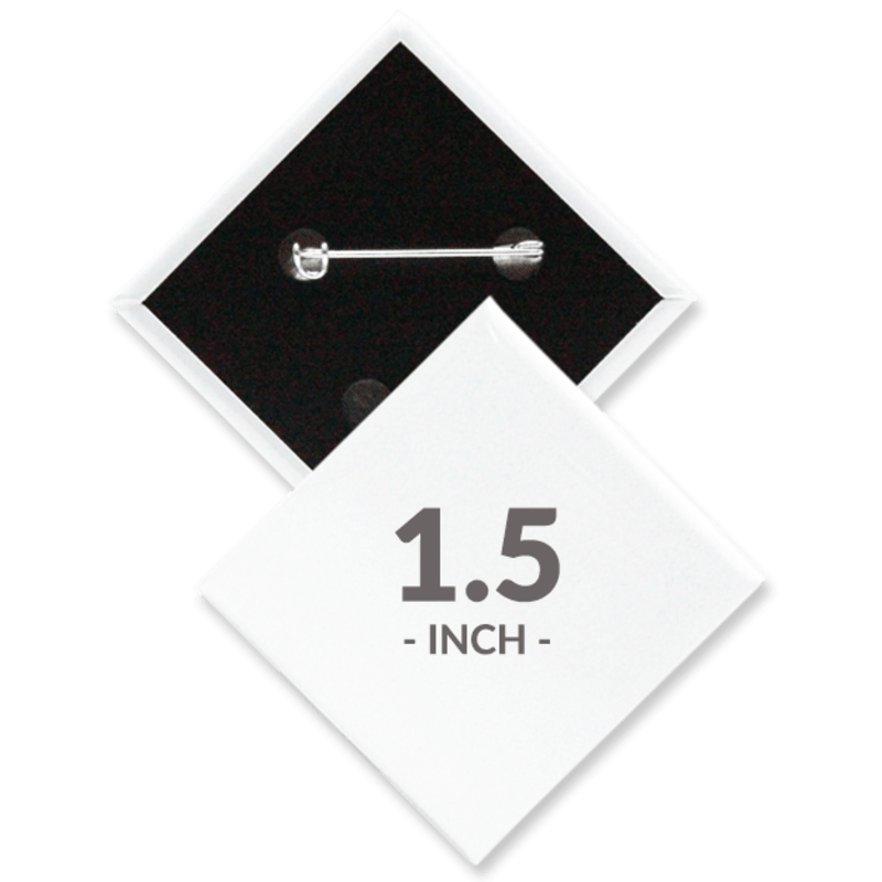 1.5 X 1.5 Inch Diamond Custom Buttons 1