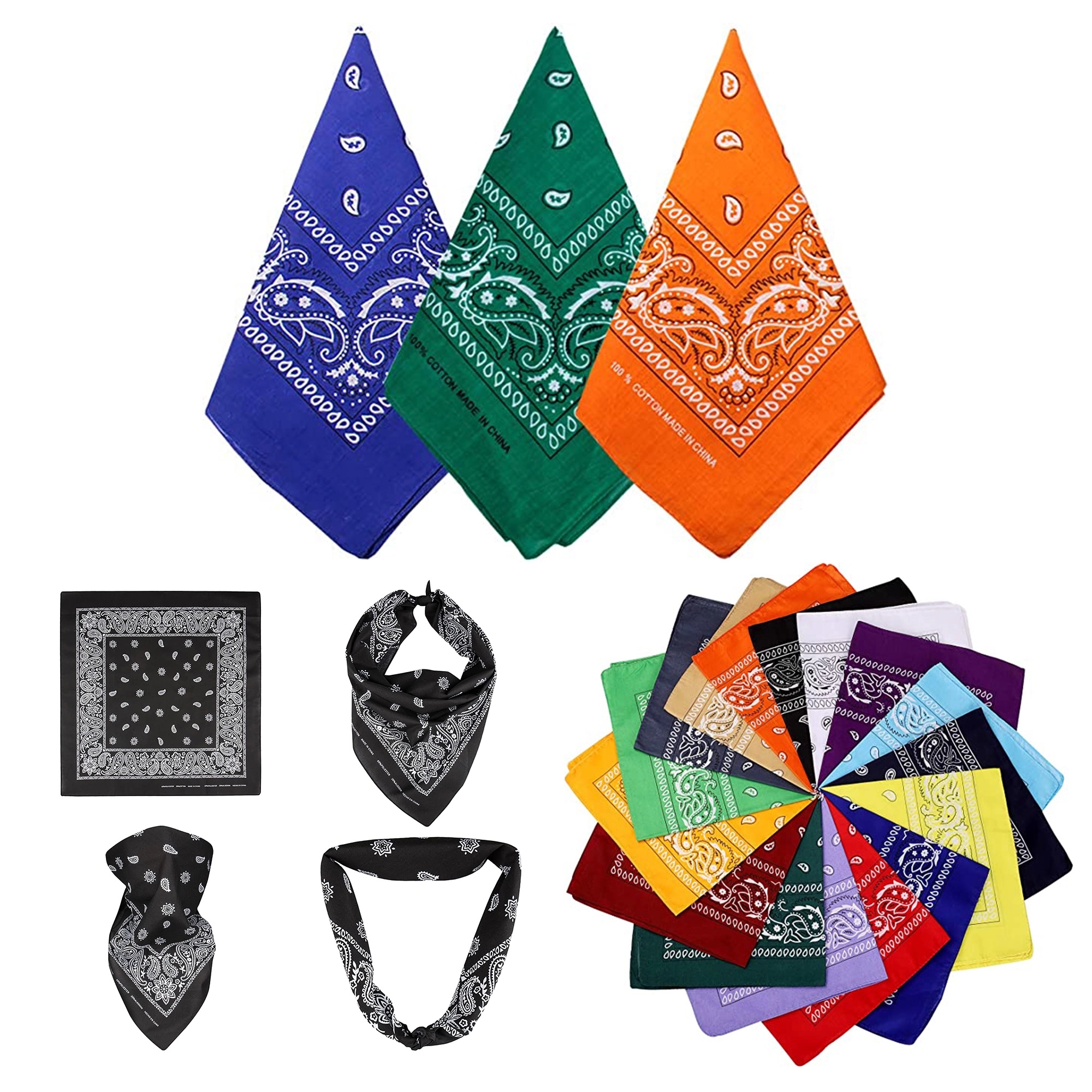 Custom Paisley Full Print Bandanna 6