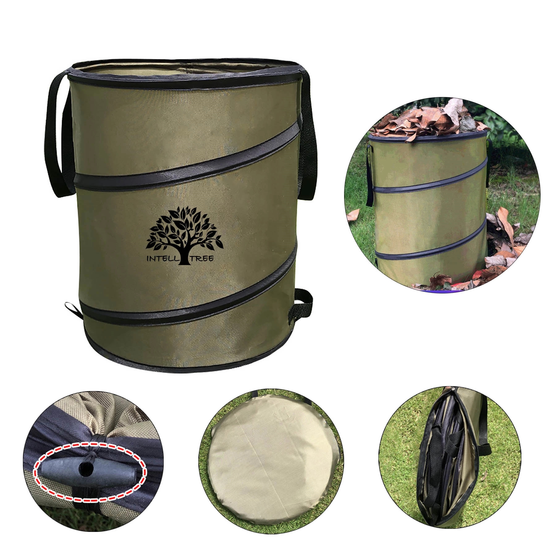 30 Gallon Collapsible Pop Up Oxford Garden Waste Bag 6