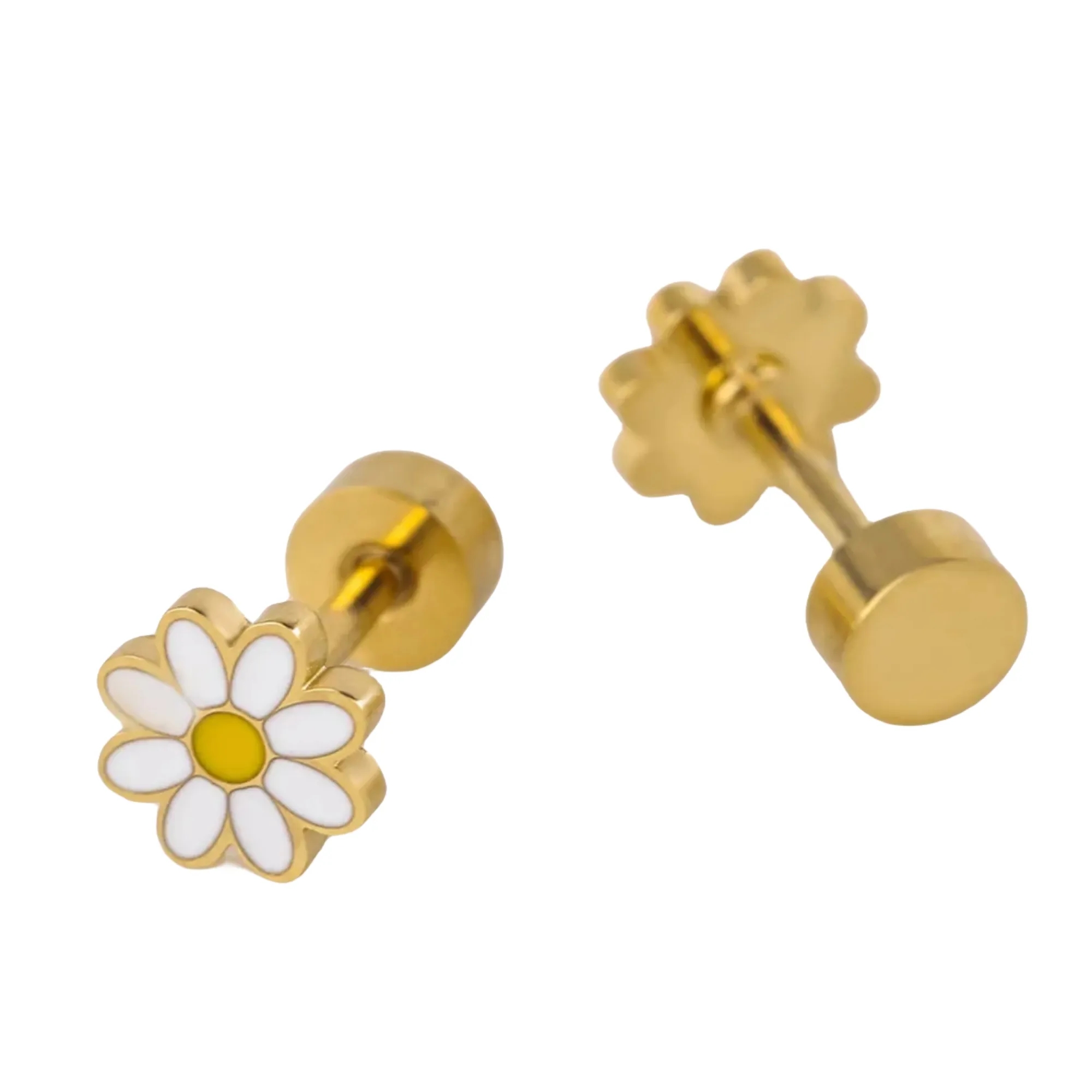 Heart Rainbow Pineapple Flower Enamel Oil Drop Stud Earrings 1