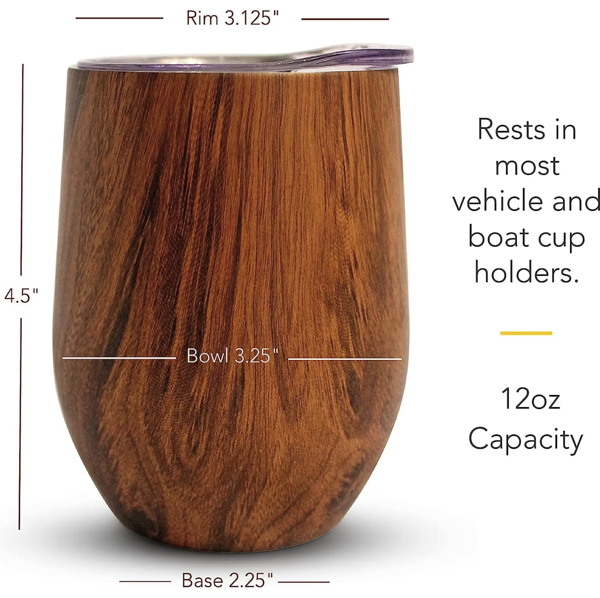 Wine Tumbler Double Wall Vacuum Insulated Travel Tumbler Cup for Coffee 4