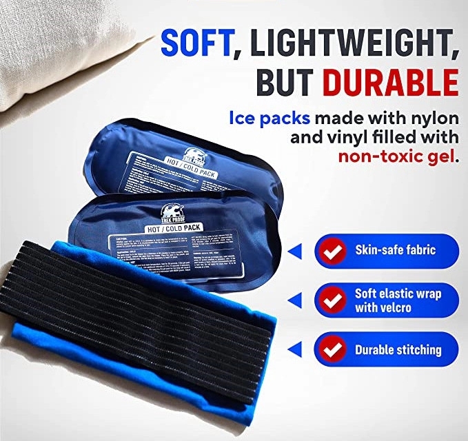 Ice Pack (3Piece Set) Reusable Hot and Cold Therapy Gel Wrap 7