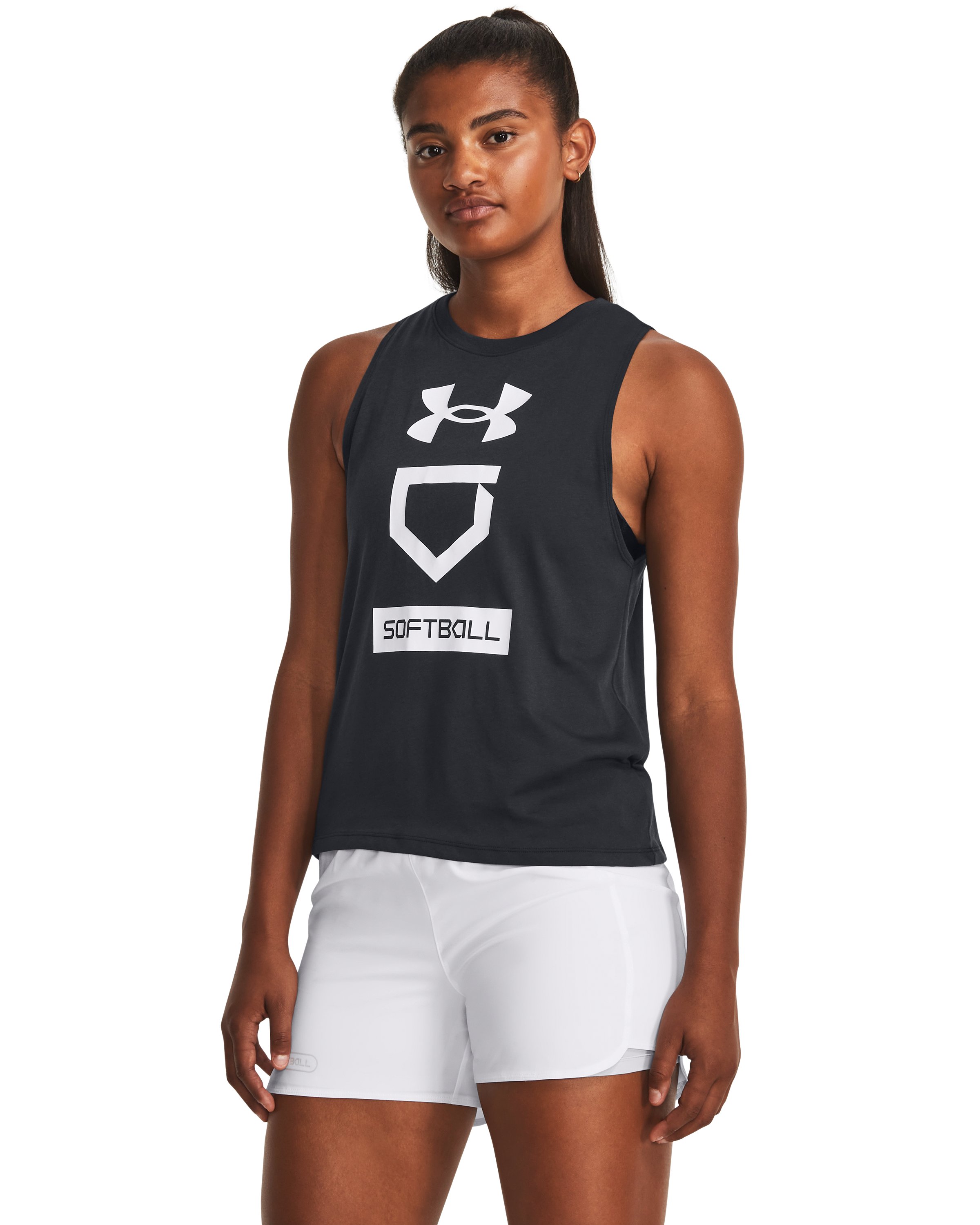 Women's UA Softball Icon Logo Tank  2