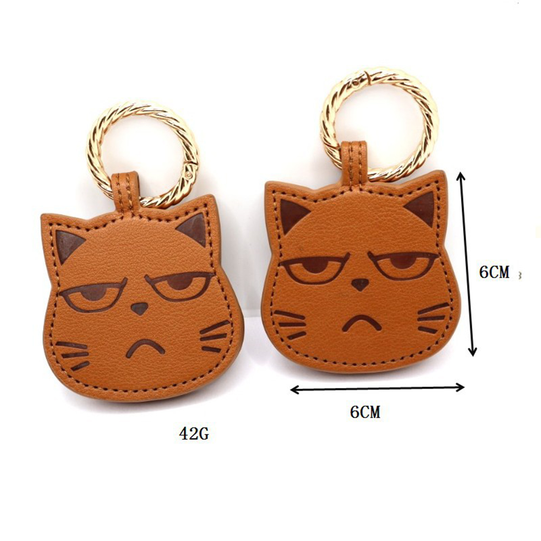 Cat Head PU Leather Magnetic Cap Clip 2