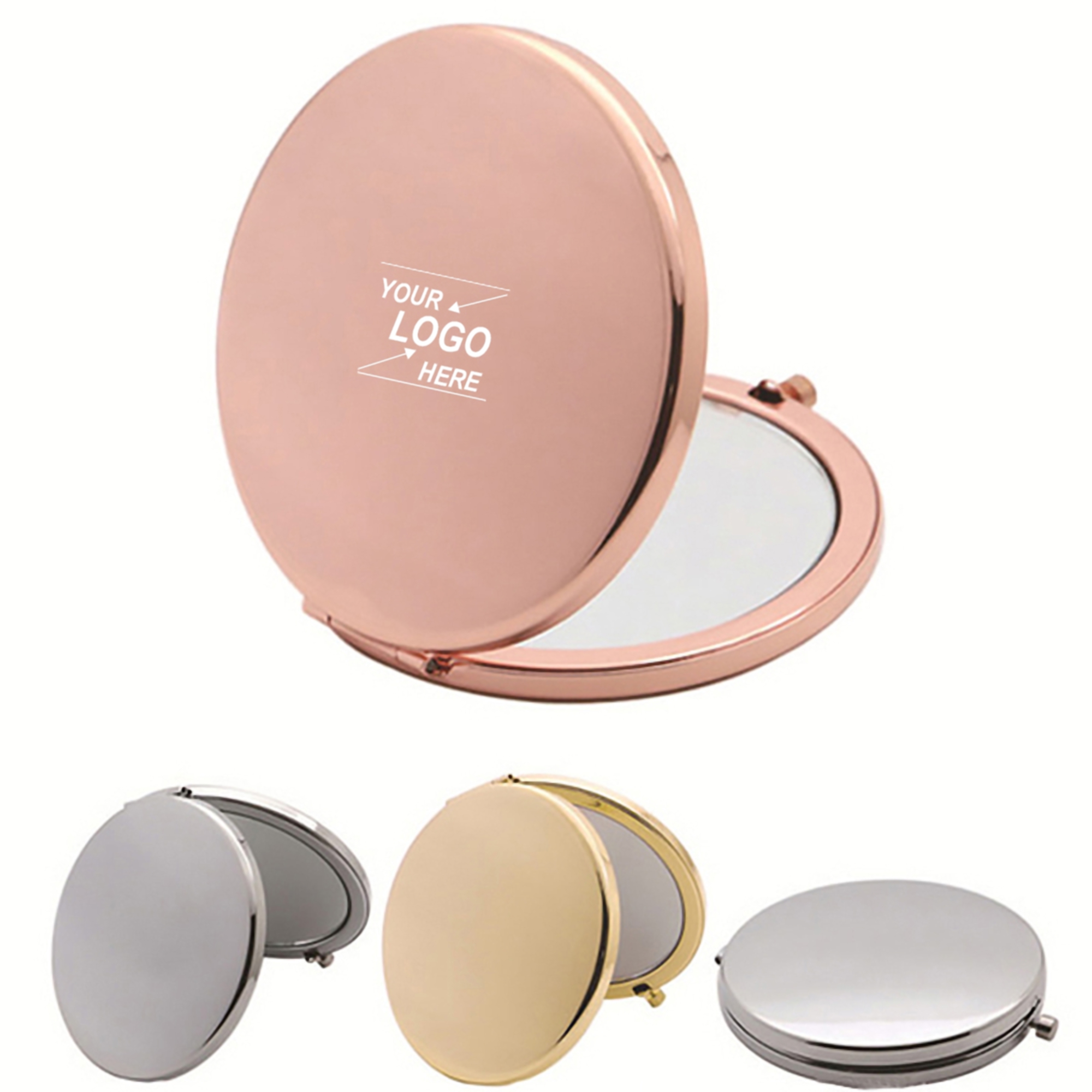 Stainless Steel Round Compact Mirror 4