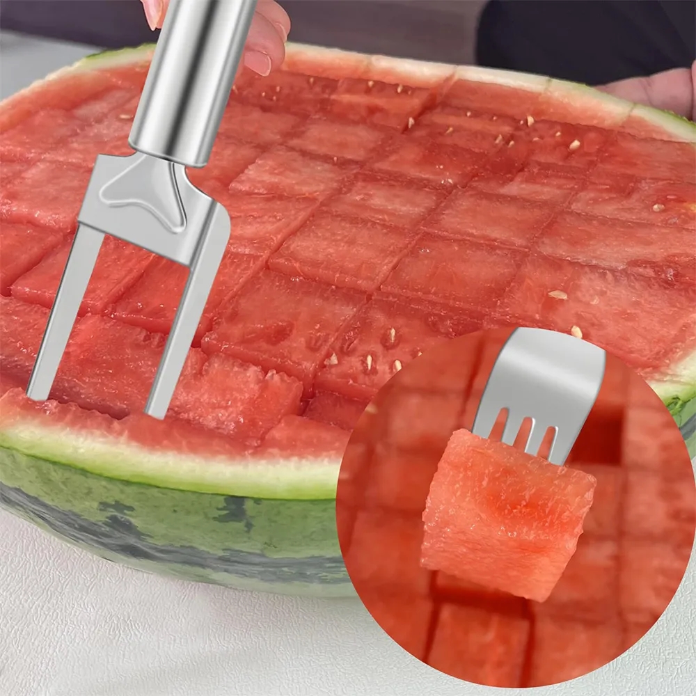2 in 1 Stainless Steel Watermelon Slicer Fork 8