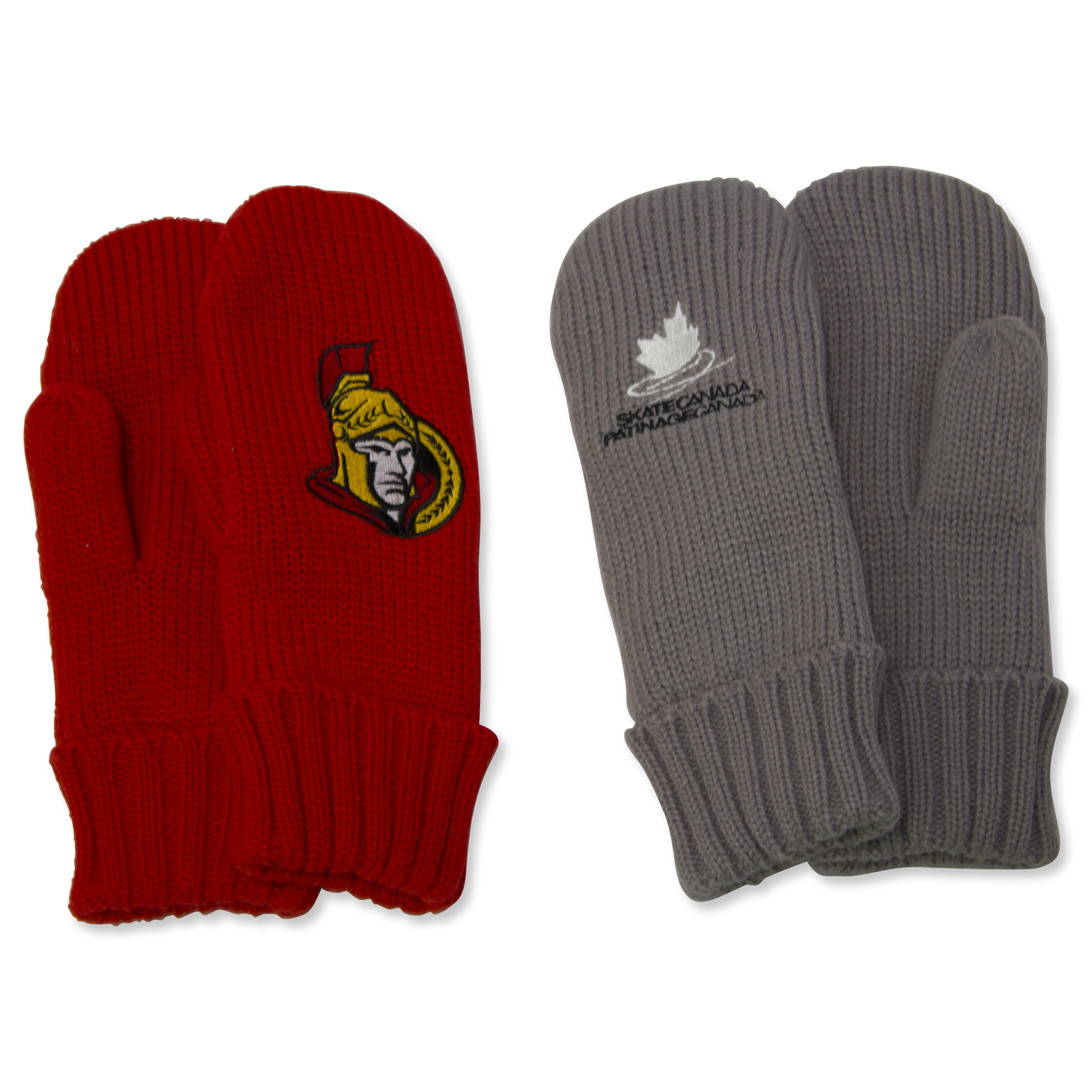 Thick Knitted Gloves Embroidered