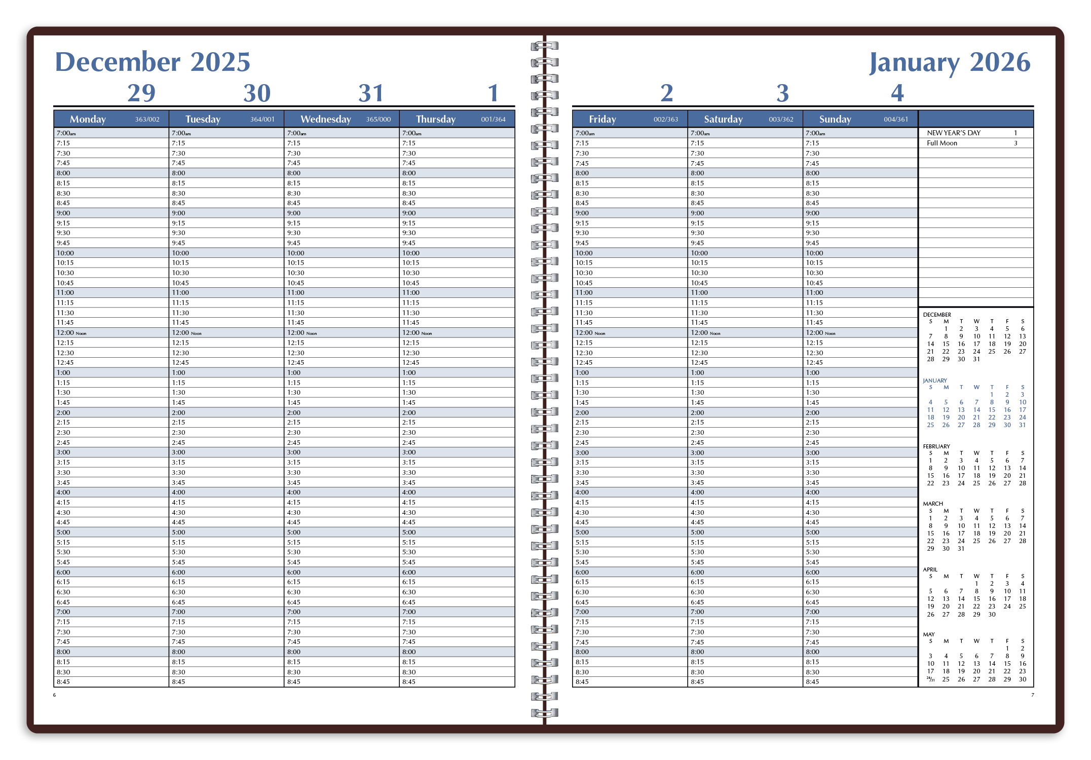 Triumph® Calendars Weekly Time Manager 74
