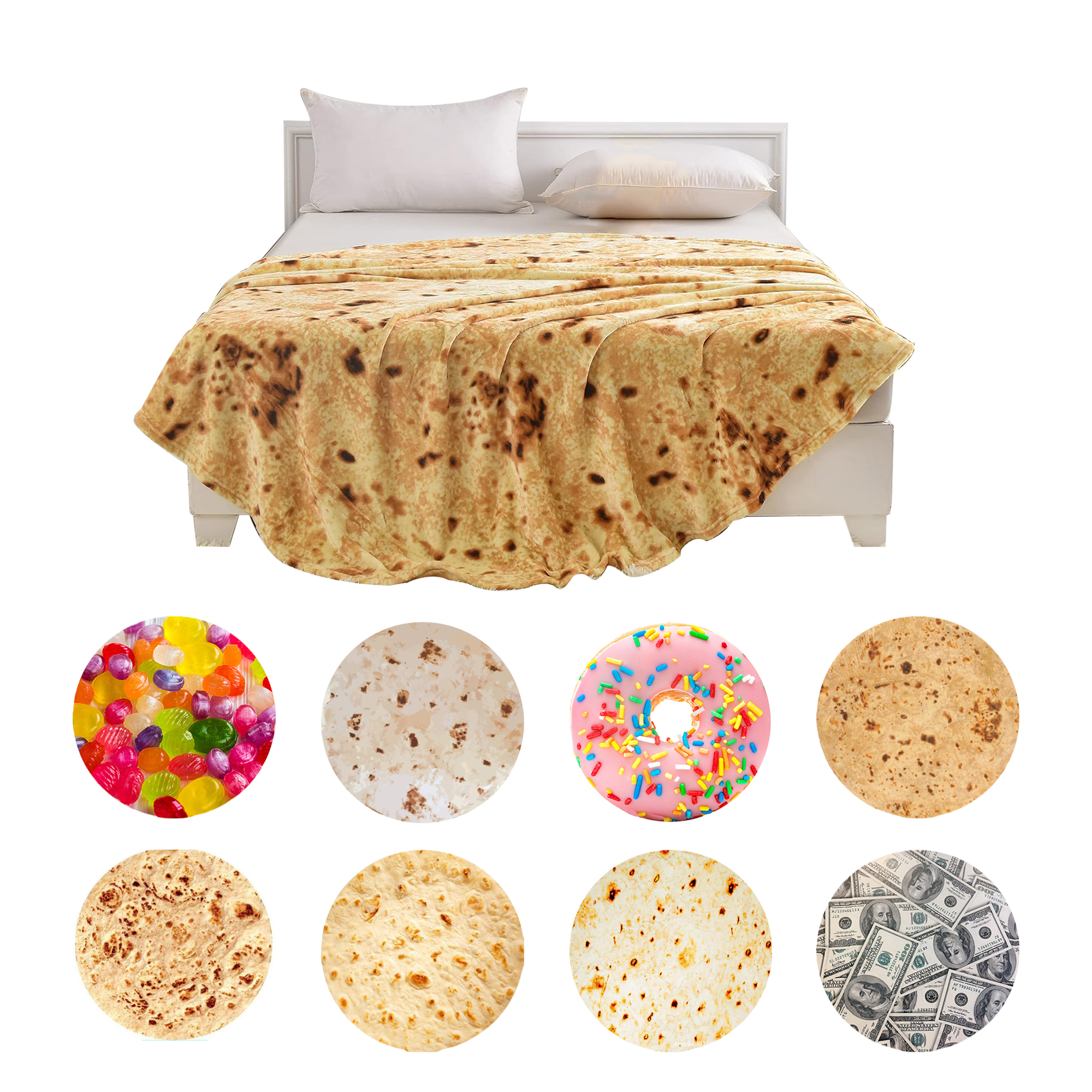 Burrito Blanket Ultimate Cozy Gift Tortilla Customizable 3