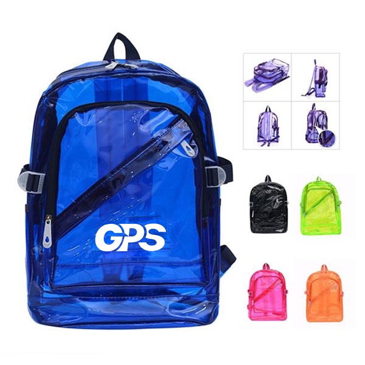 Pvc Clear Plastic Daily Backpack