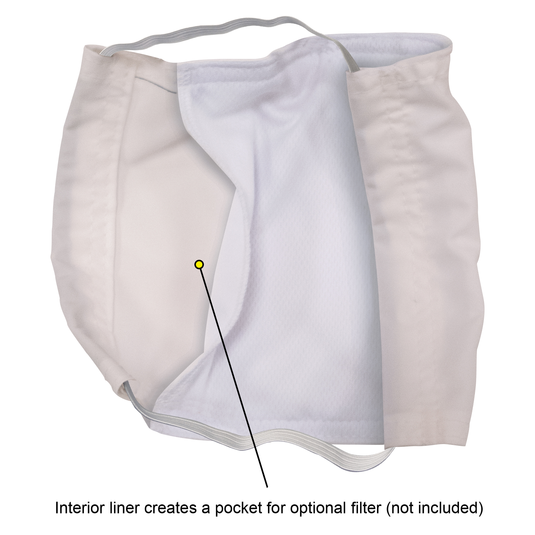 Premium White Fabric Face Mask 7