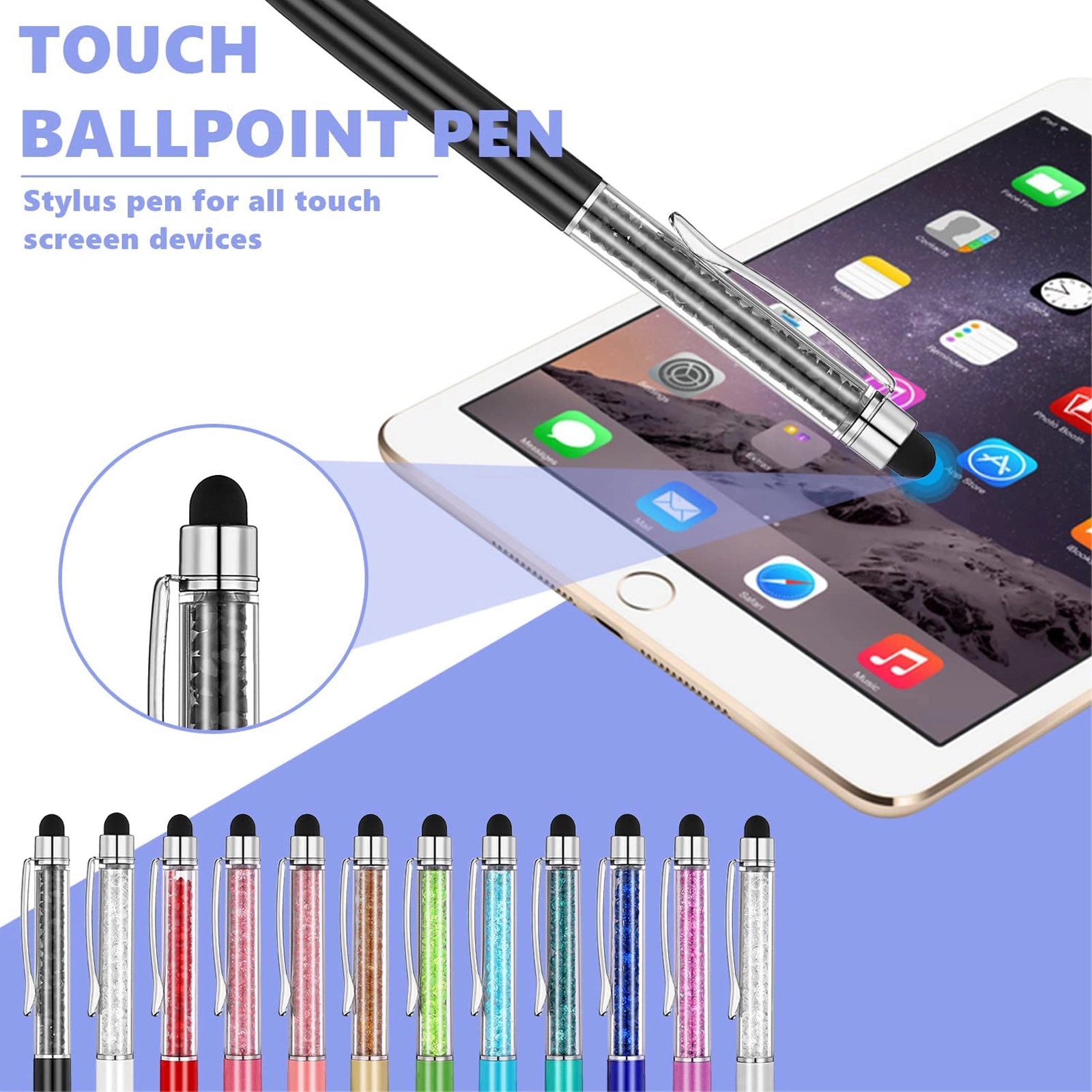 Crystal Diamond Screen Touch Stylus Ballpoint Pens 6