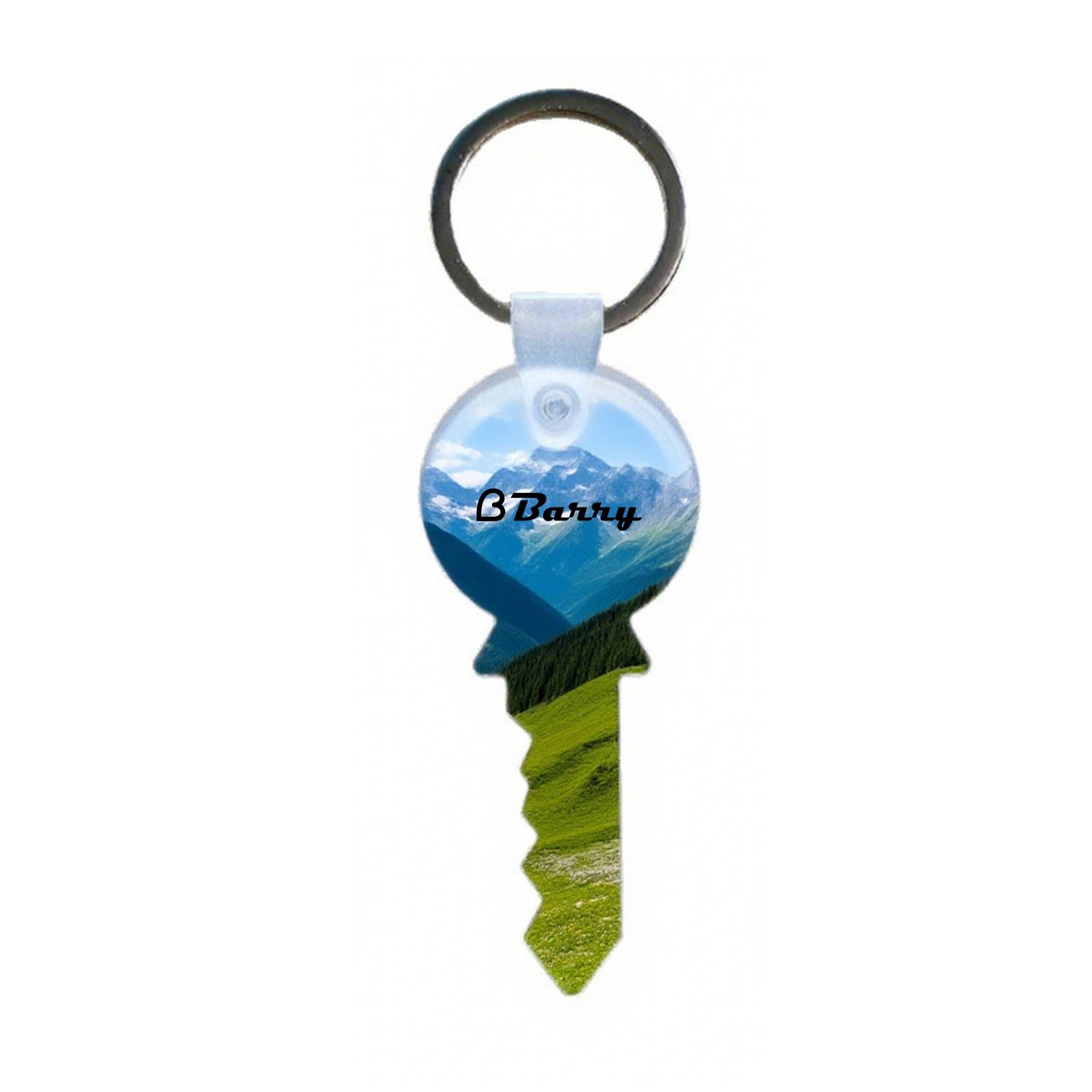 Custom Acrylic Key Shaped Keychain 2