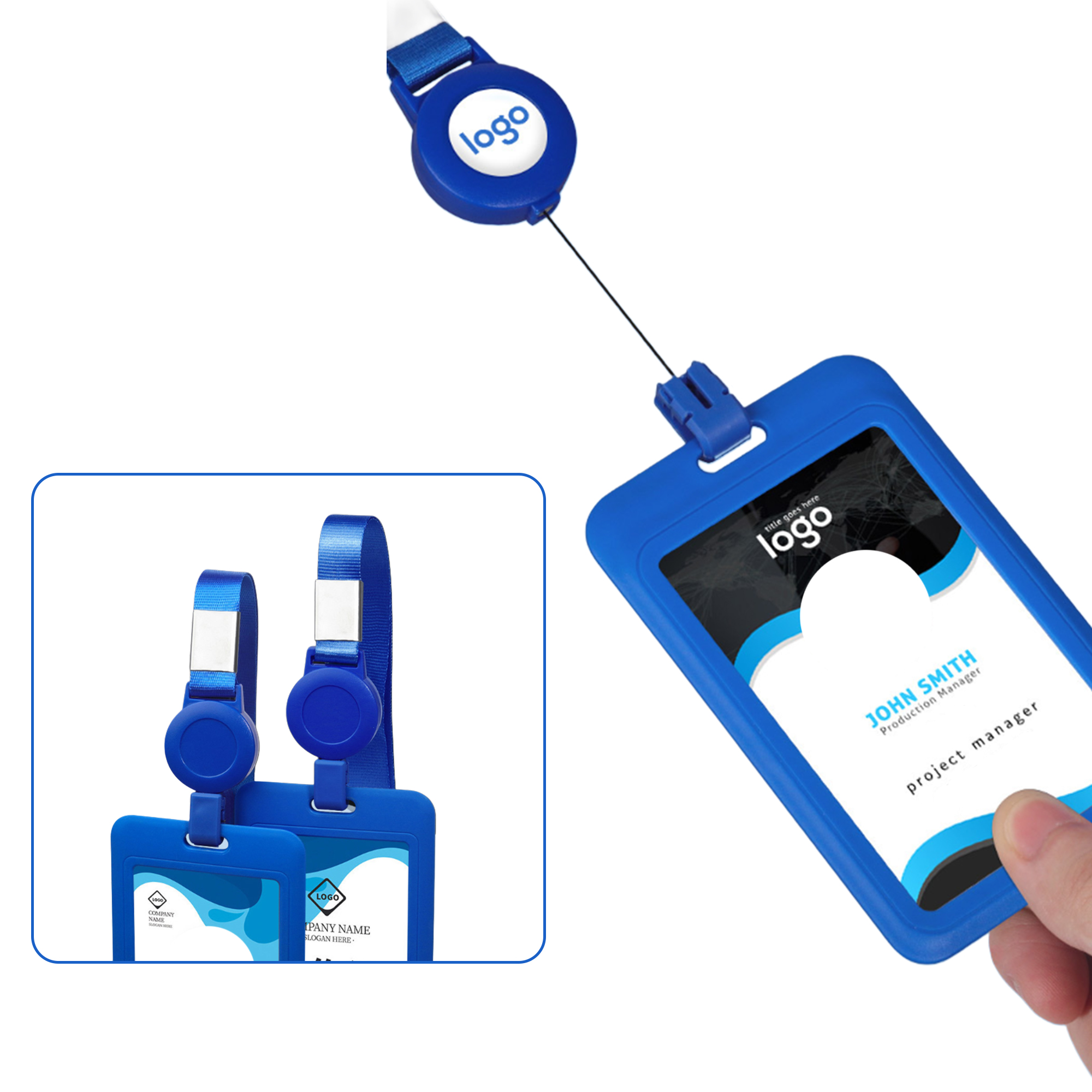 Work Badge Card Retractable Holder 3