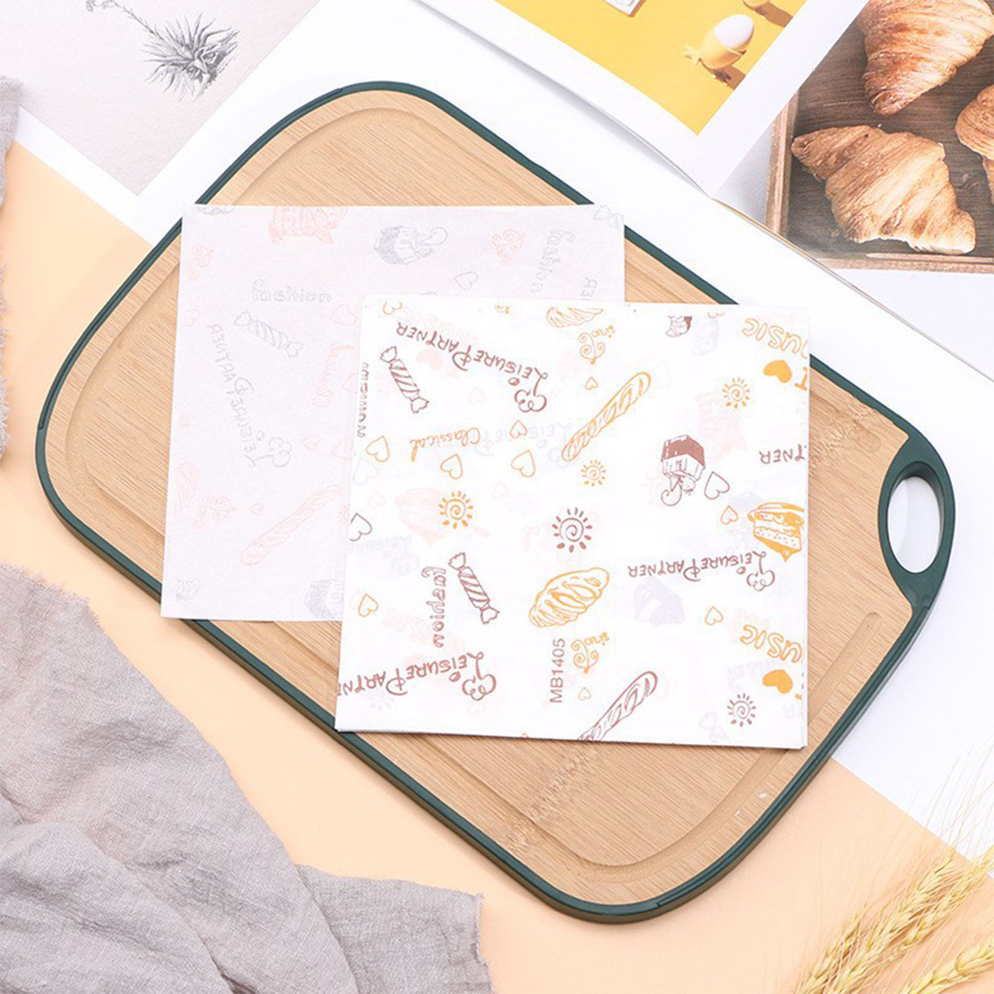 10 inches Custom Food Wrap Paper MOQ 100 PCS 6