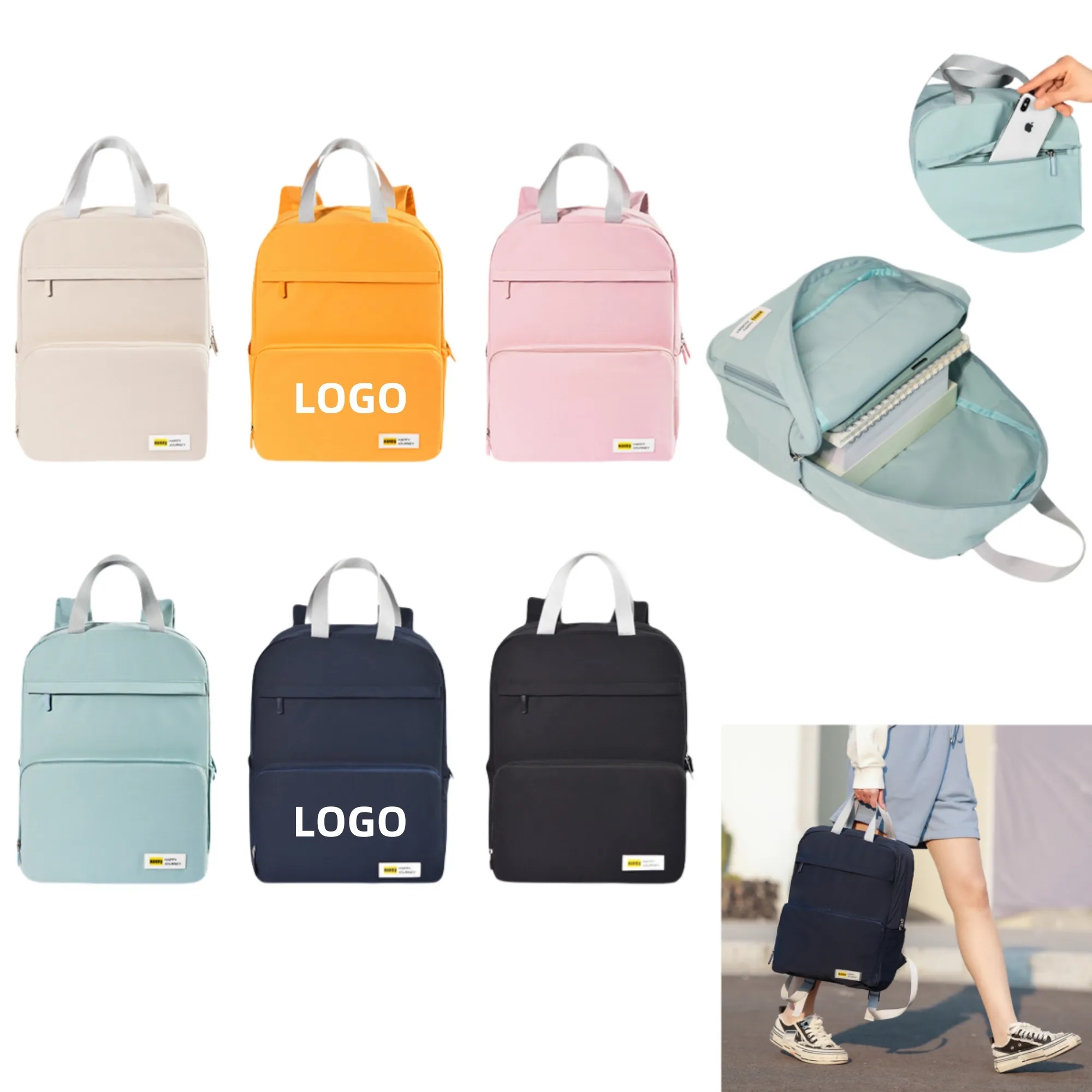 Full Color Lightweight Foldable Travel Backpack 2