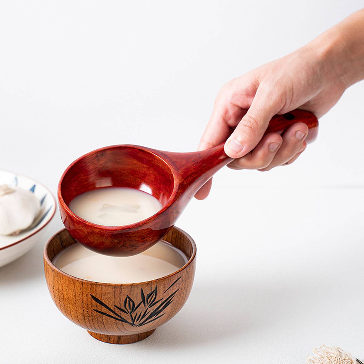 Kitchen Round Serving Wooden Scoop 3