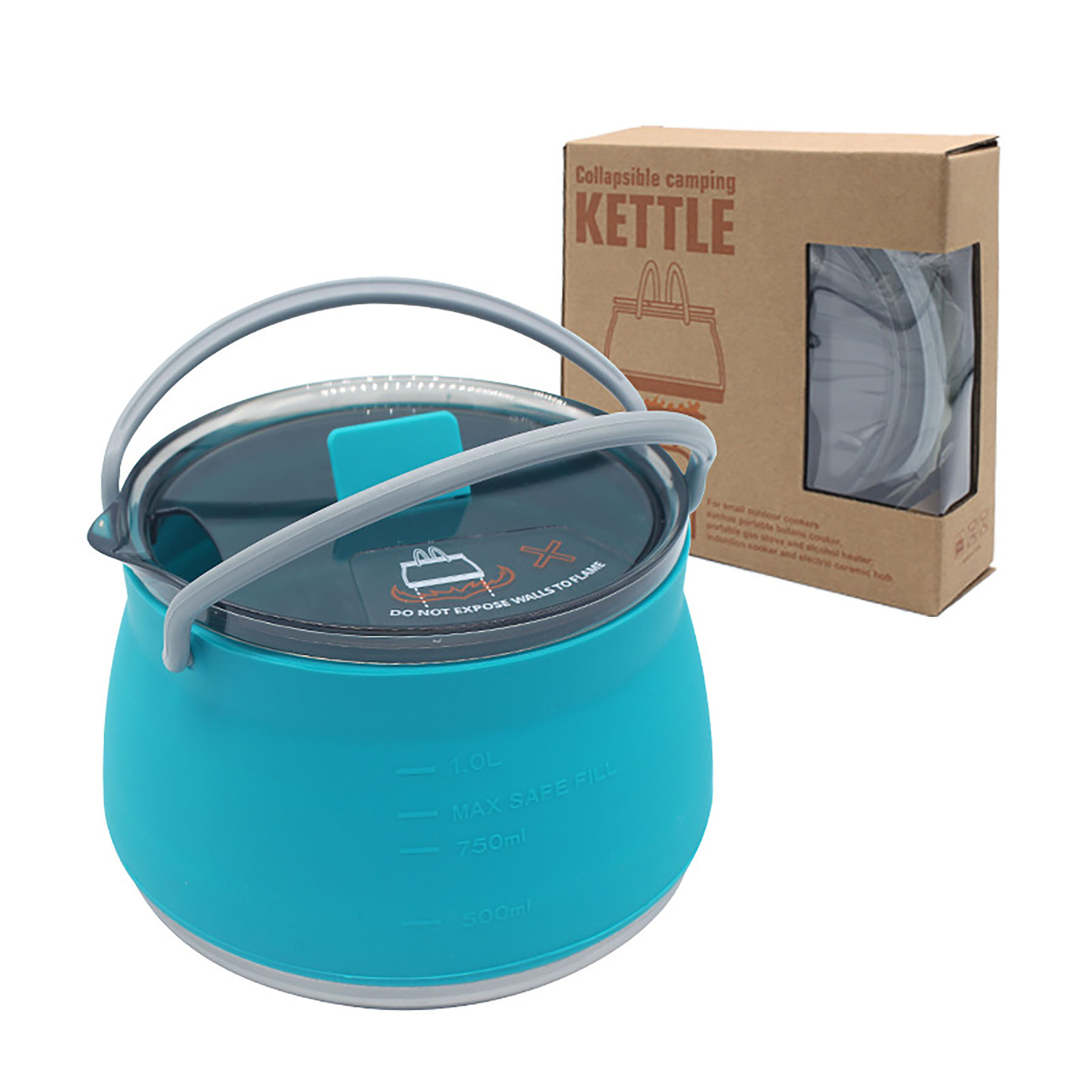 1L Collapsible Silicone Cooking Kettle 2
