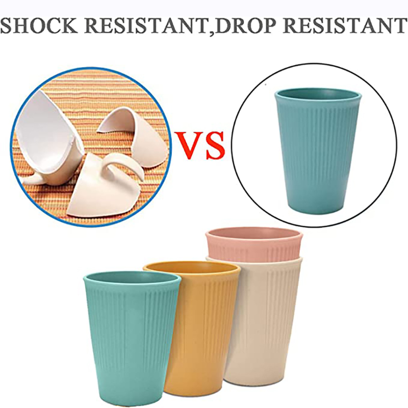 Reusable Wheat Straw Cup Unbreakable Travel Gargle Cup 1