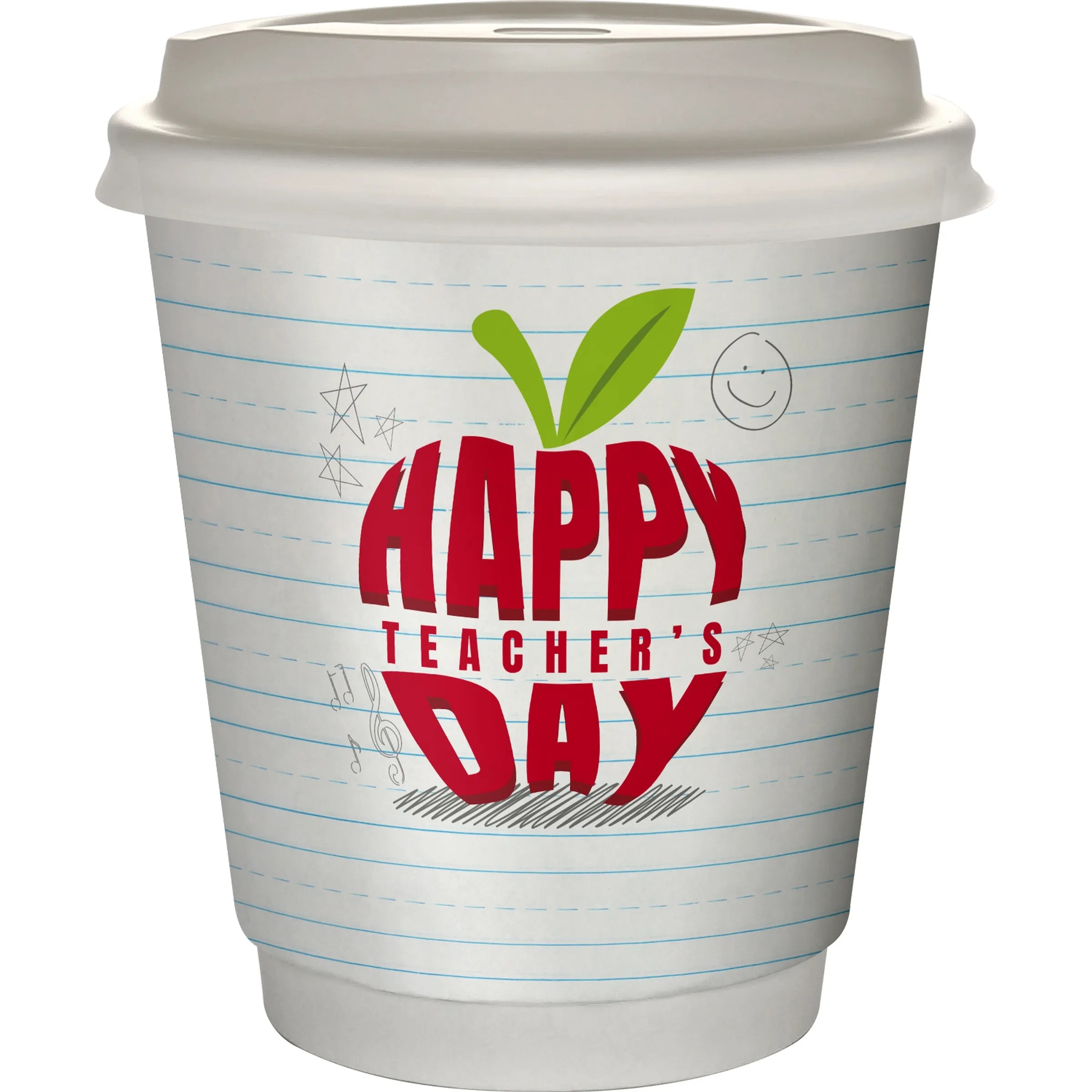 10 oz. Full Color Teacher Insulated Paper Cup With Lid 2