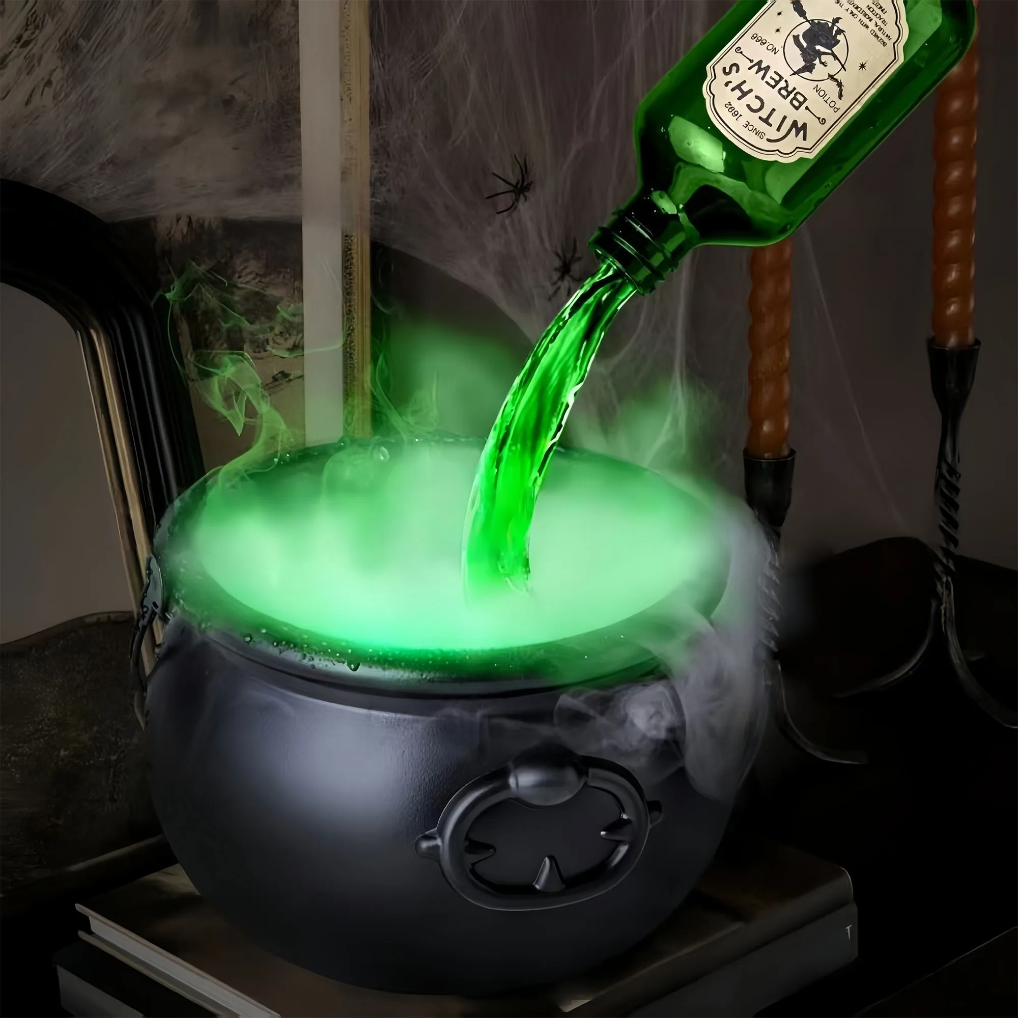 Halloween Magic Floating Potion Decor Set With Cauldron 3