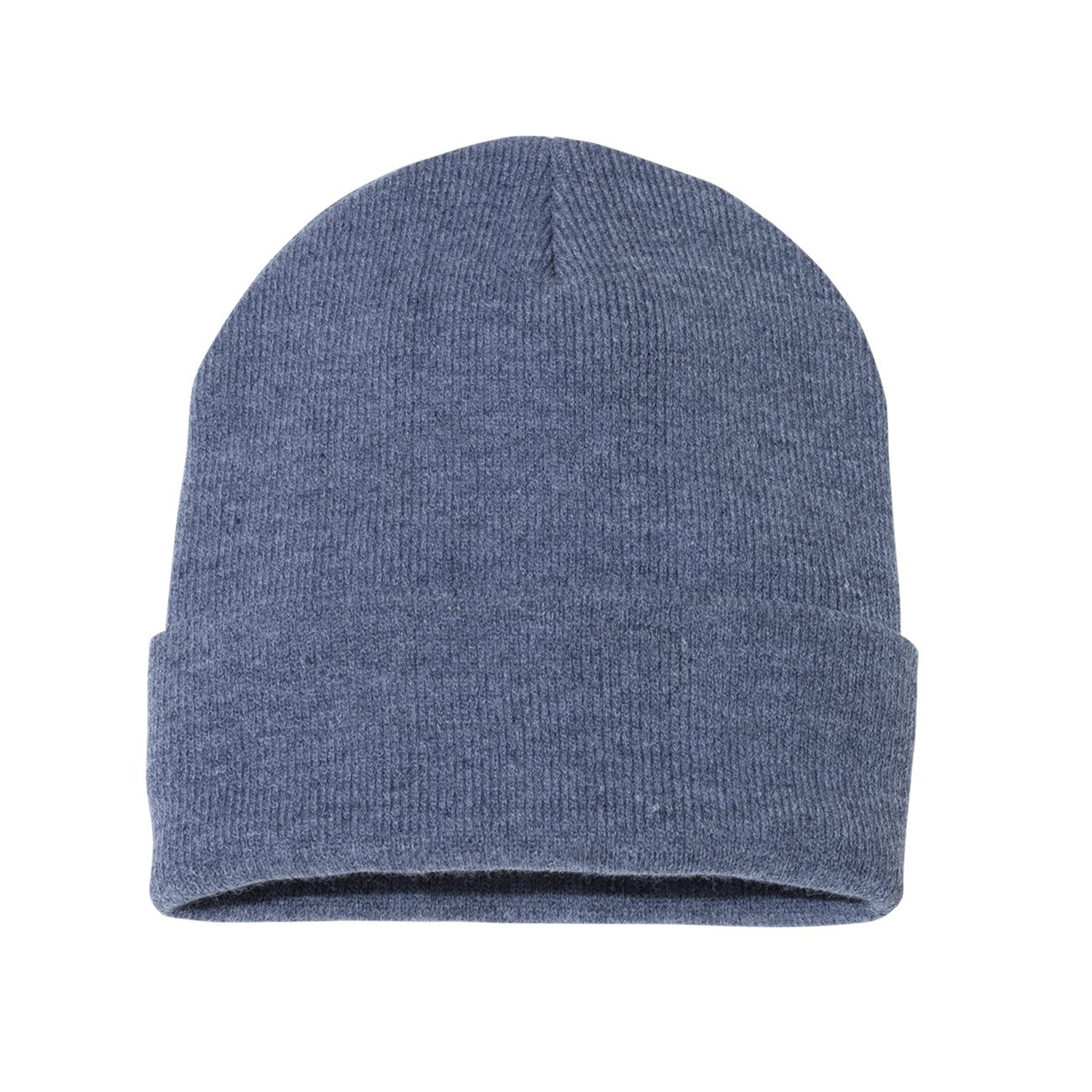 Solid Cuffed Beanie w/ Sewn Woven Patch 63