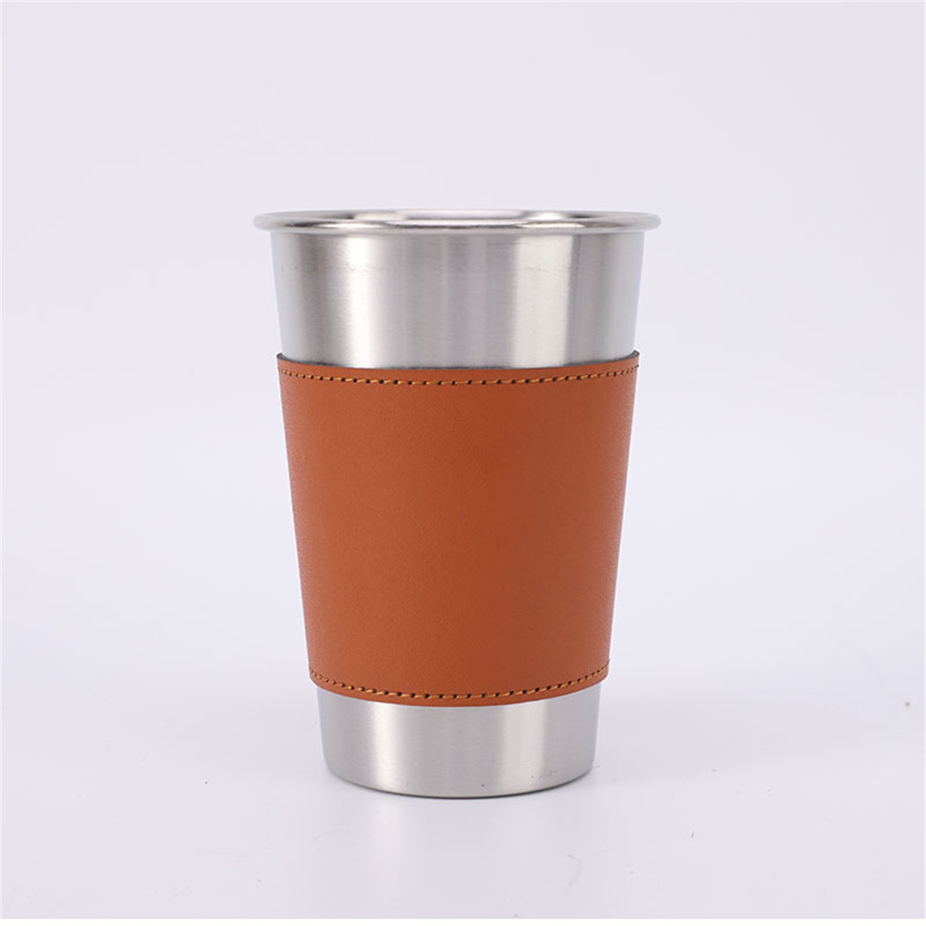 Stainless Steel Cup With Pu Leather Cover 5