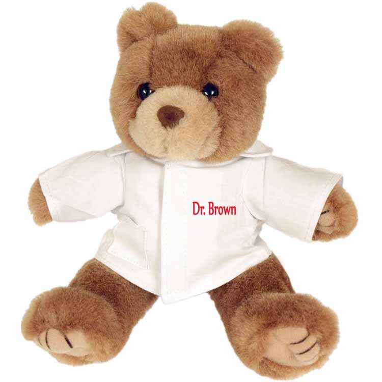 8" Doctor Bear with one color imprint 2