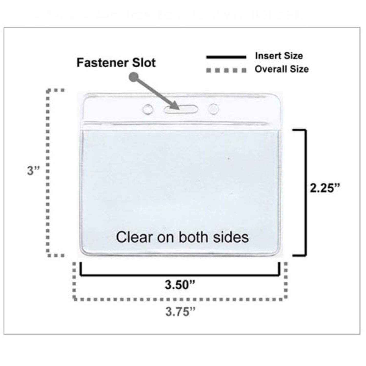 3.5x2.25 inch Horizontal Badge Holder