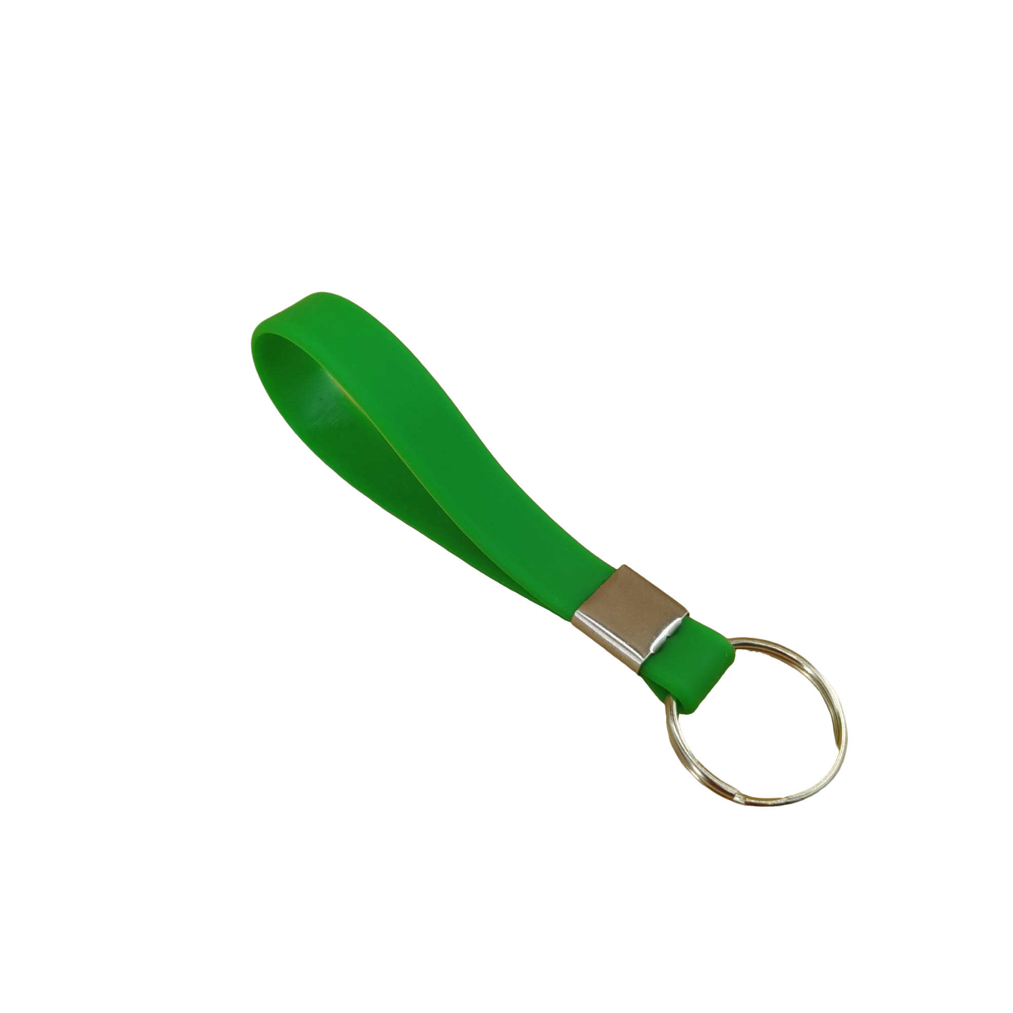 Silicone Wristband Keyring Loop Design Metal Crimp 8