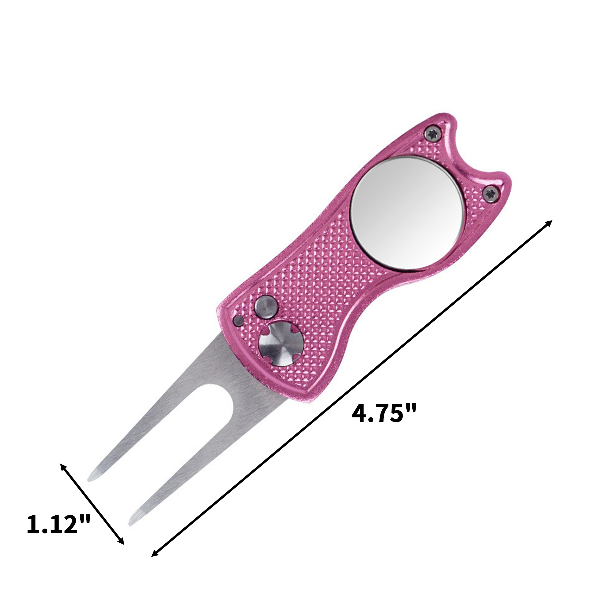 Metal Foldable Golf Divot Tool Magnetic Marker 2