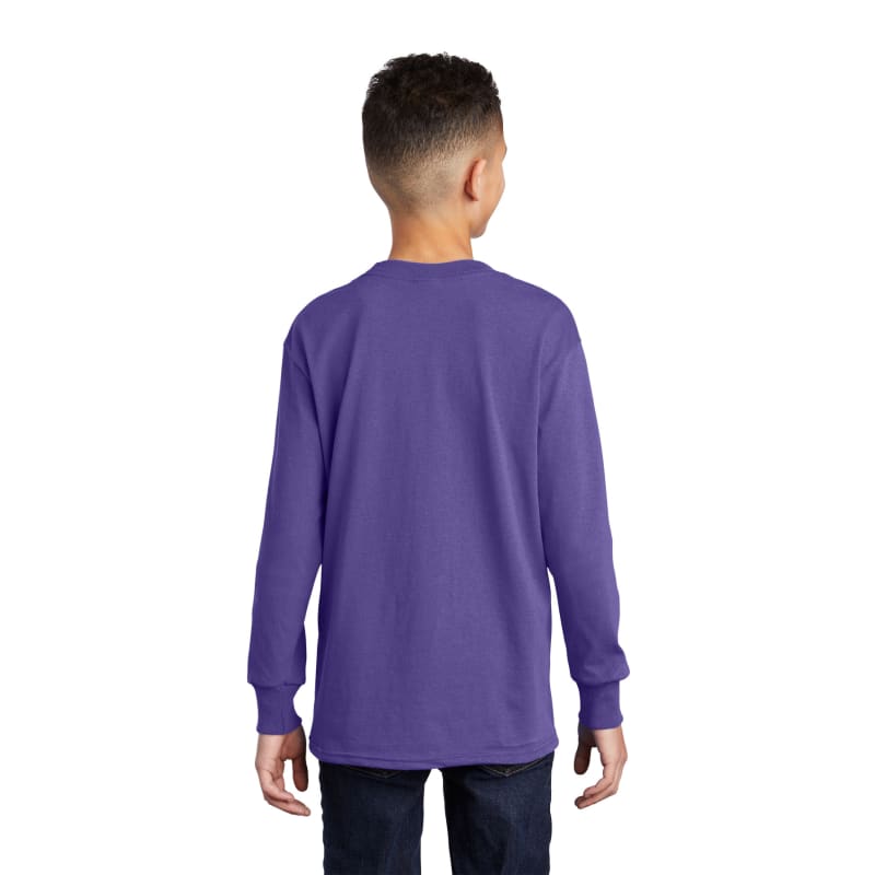 Port & Company Youth Long Sleeve Core Cotton Tee. 13