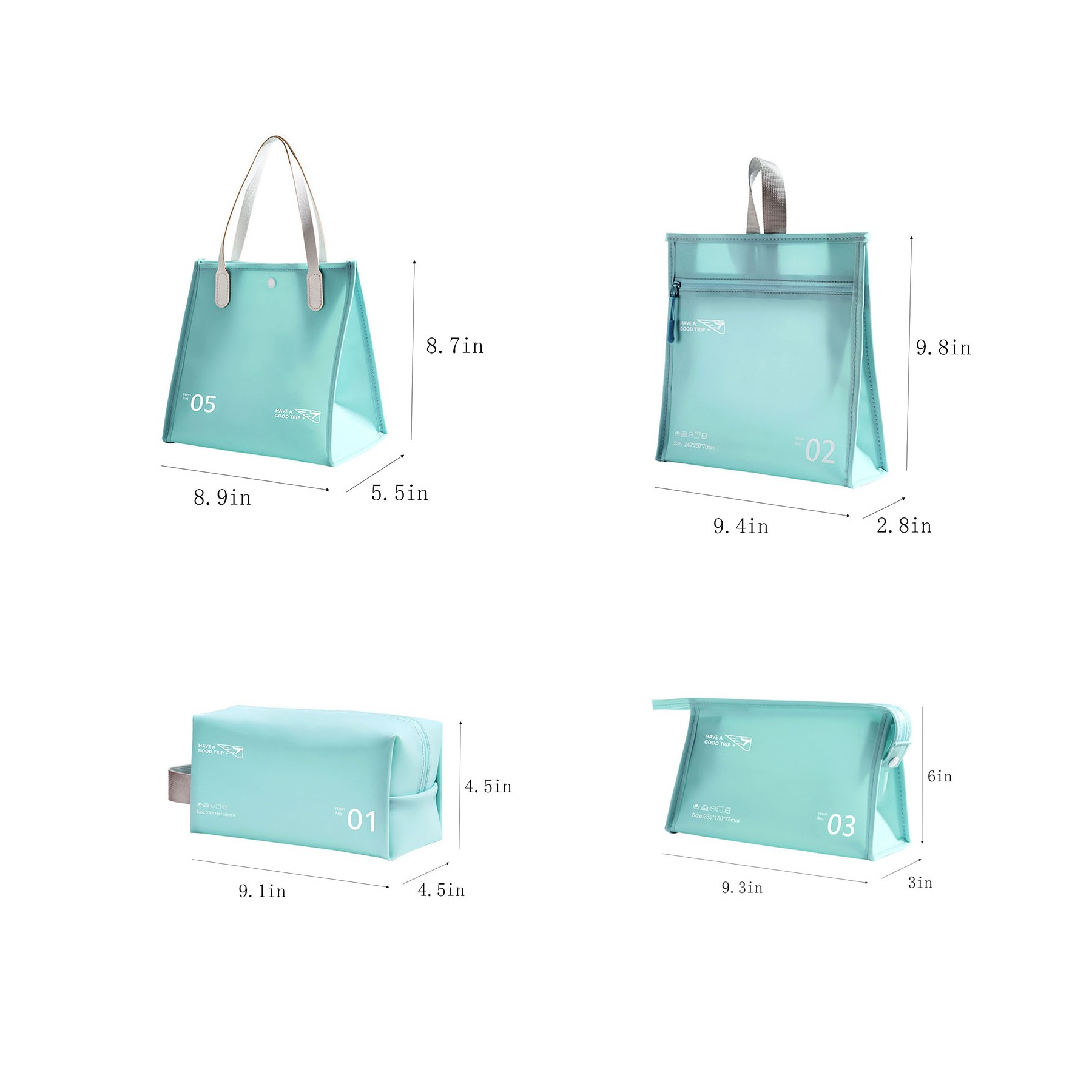 4pcs Colorful PVC Waterproof Bag 8