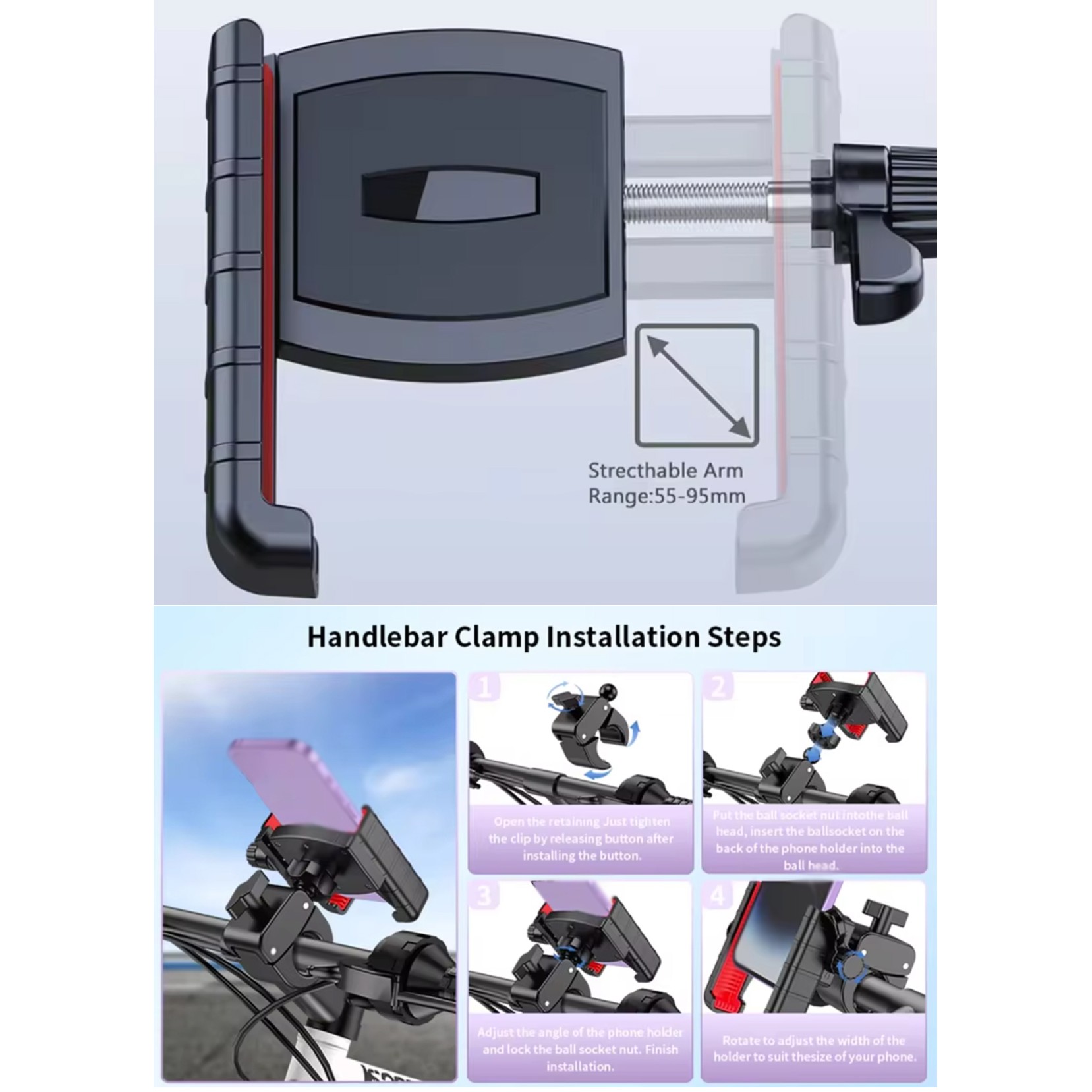 Golf Cart Phone Mount Holder 2