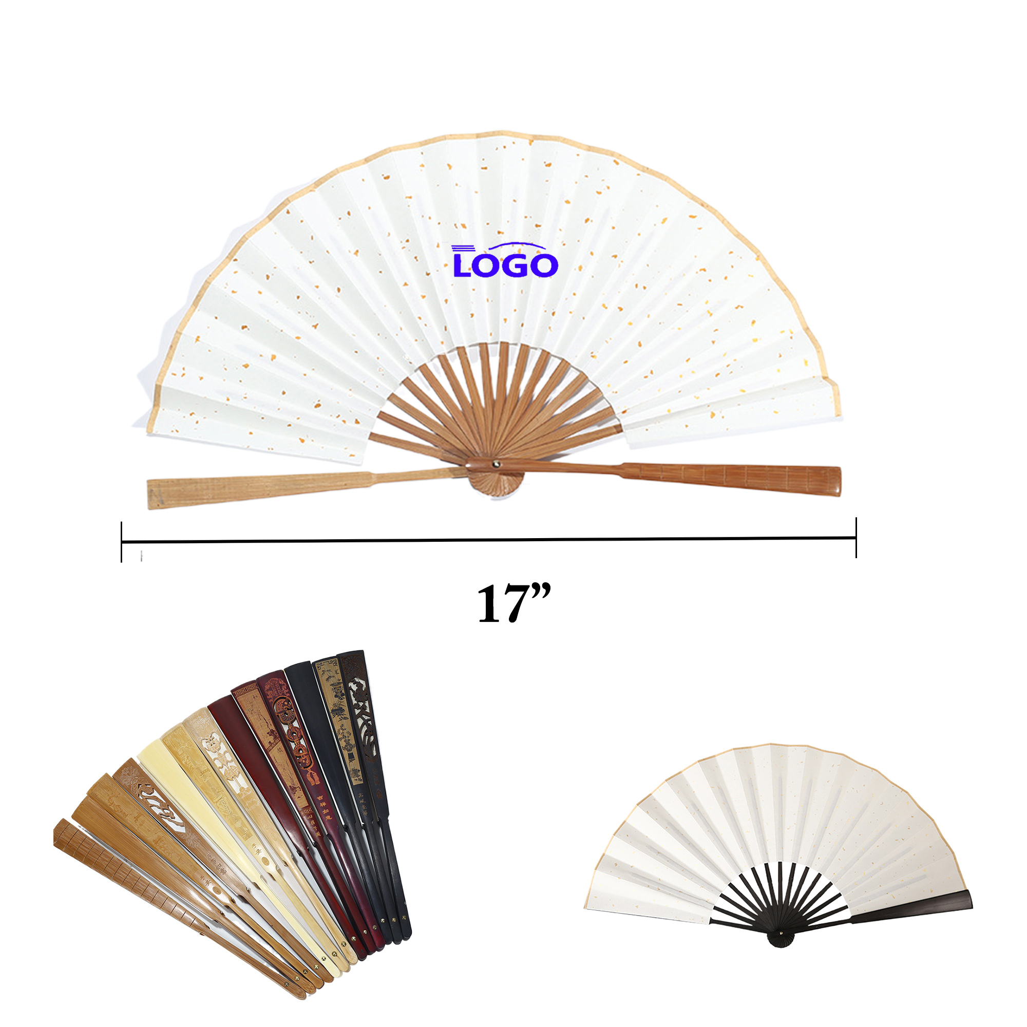 Bamboo Folding Fans For Advertising In Various Sizes 2