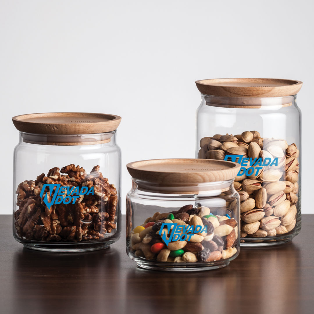 Finch Jar with Wooden Lid - Imprinted 2