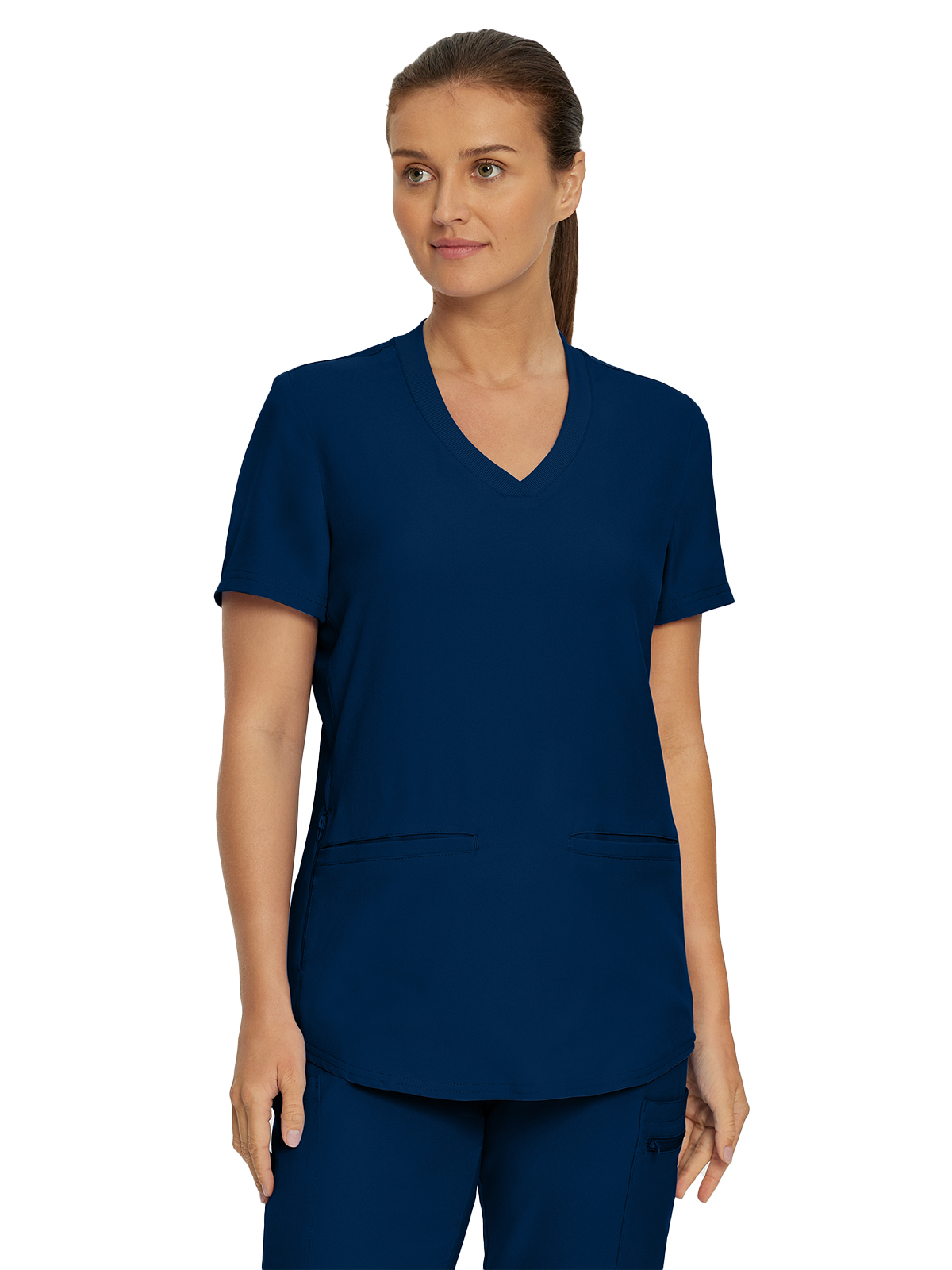 Landau - Forward - Women's Three-Pocket Rib-Knit Neckline V-Neck Top 50