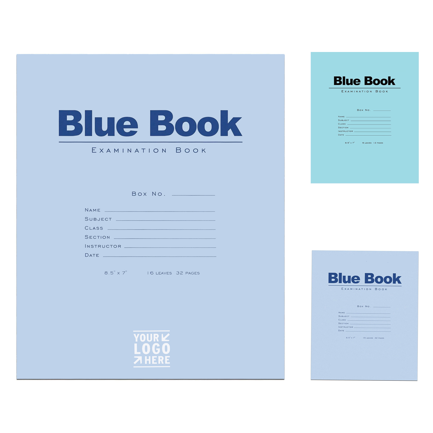 8.5" x 7" 8 Sheets Exam Book 2