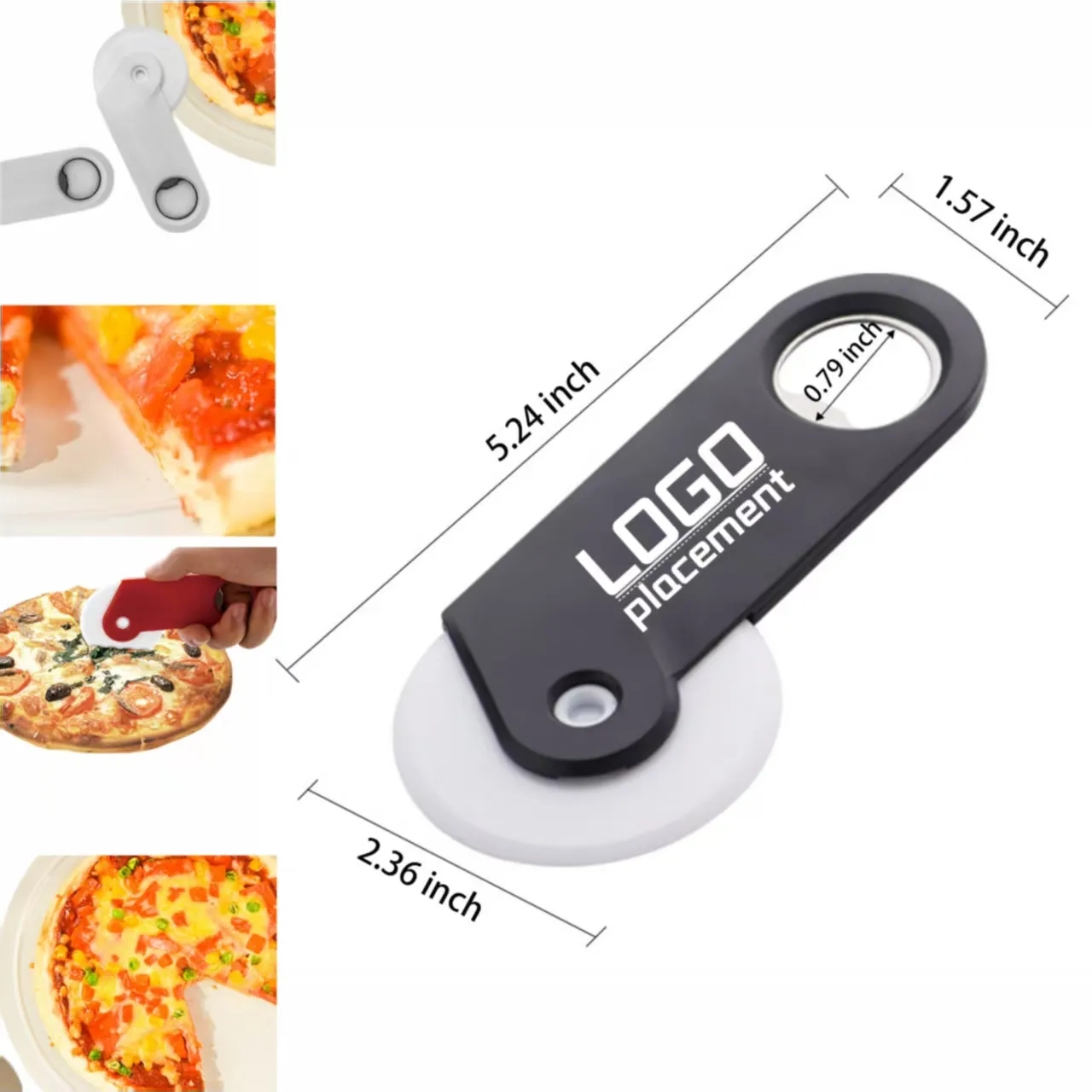 Pizza Cutter Bottle Opener - PP Plastic Baking Tool 2
