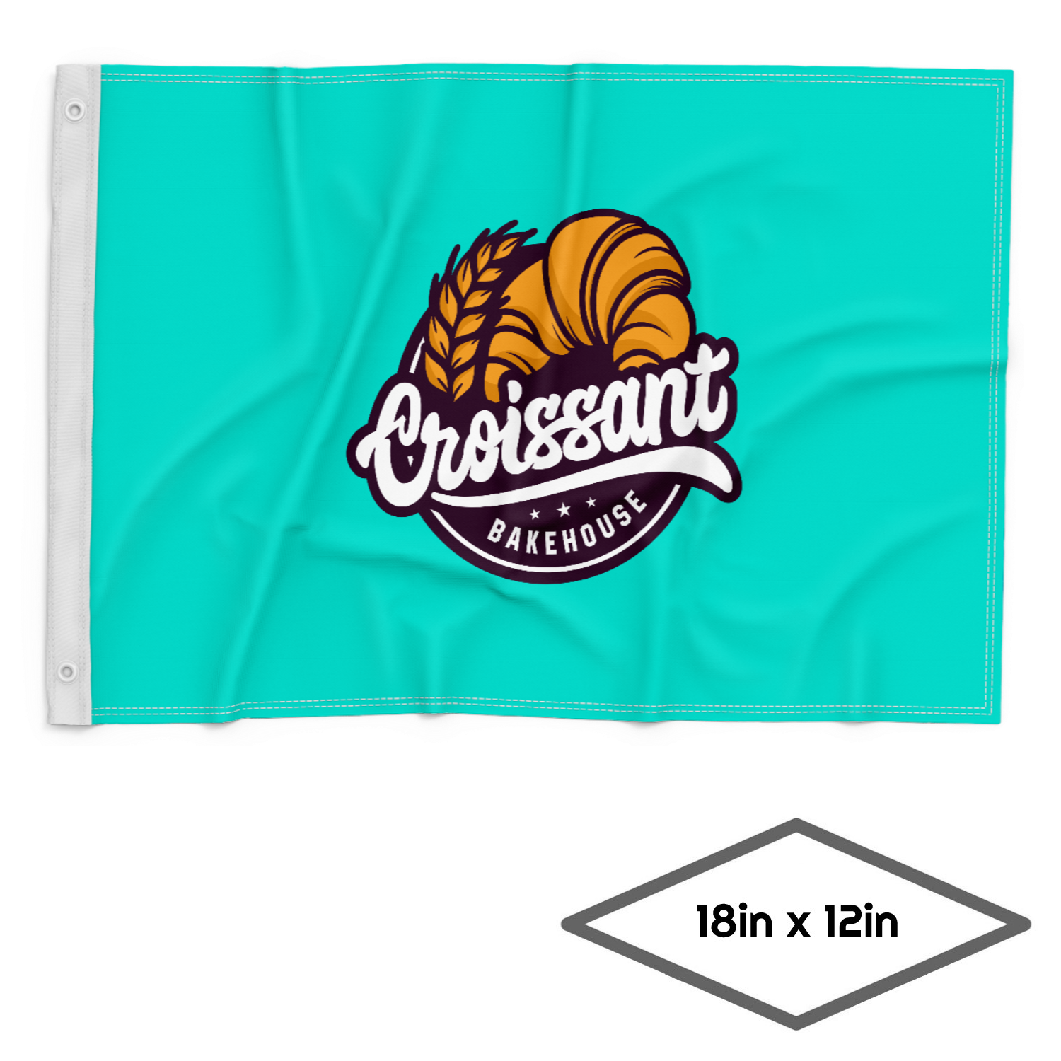 Single-Sided Dye Sublimation 1-Layer Flag (18'' X 12'') 4