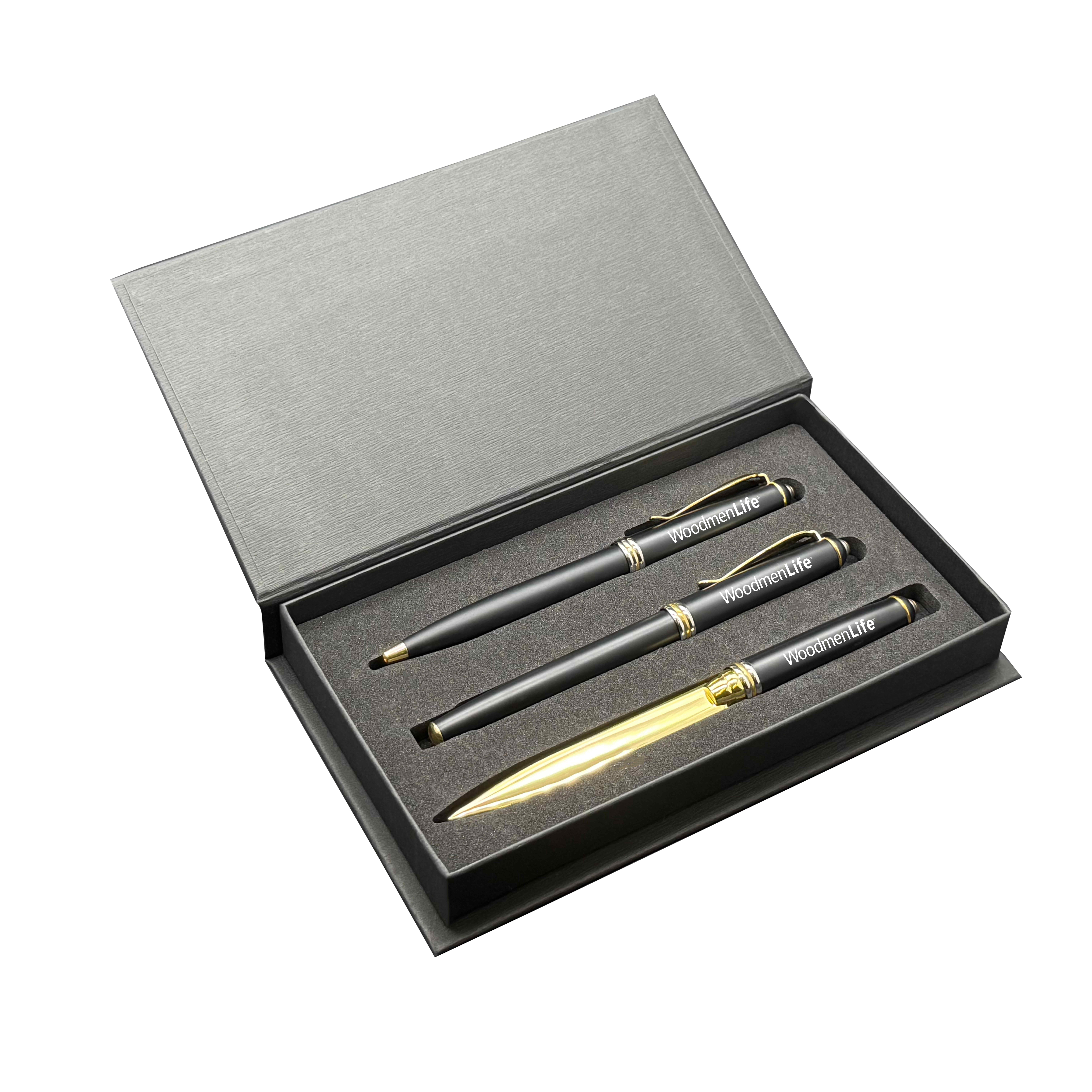 Premade Triple Pen Set with Achilles Pens and Letter Opener 1