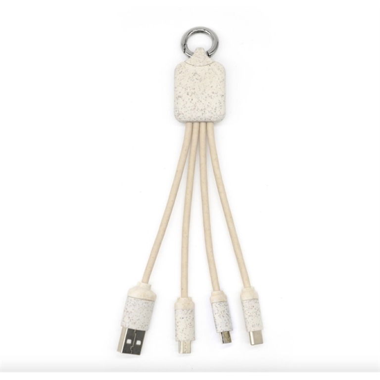Eco-friendly 3-In-1 Charging Buddy With Key Chain 4