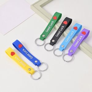 Charming Good Luck PVC Keychain Ring 7