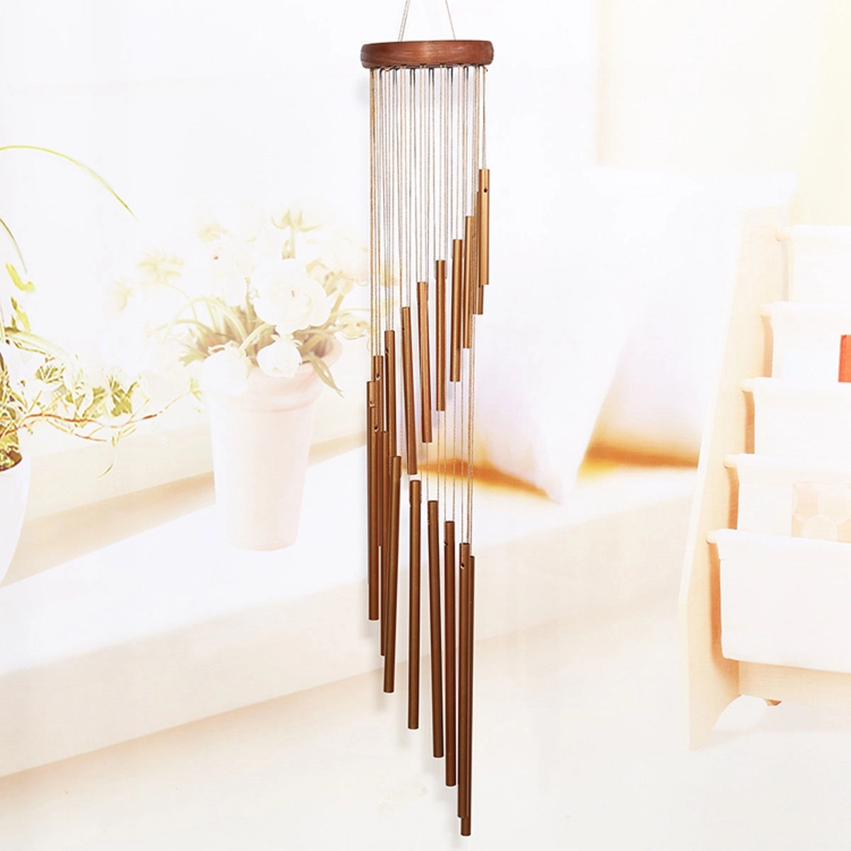 Gold Spiral Wind Chime with 18 Tubes 6