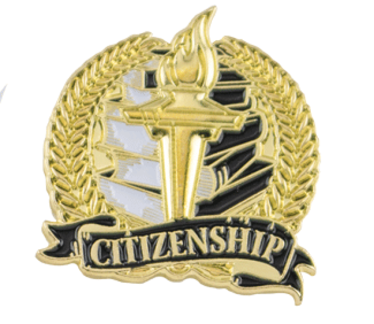 Academic Lapel Pin- Citizenship (1-1/8")