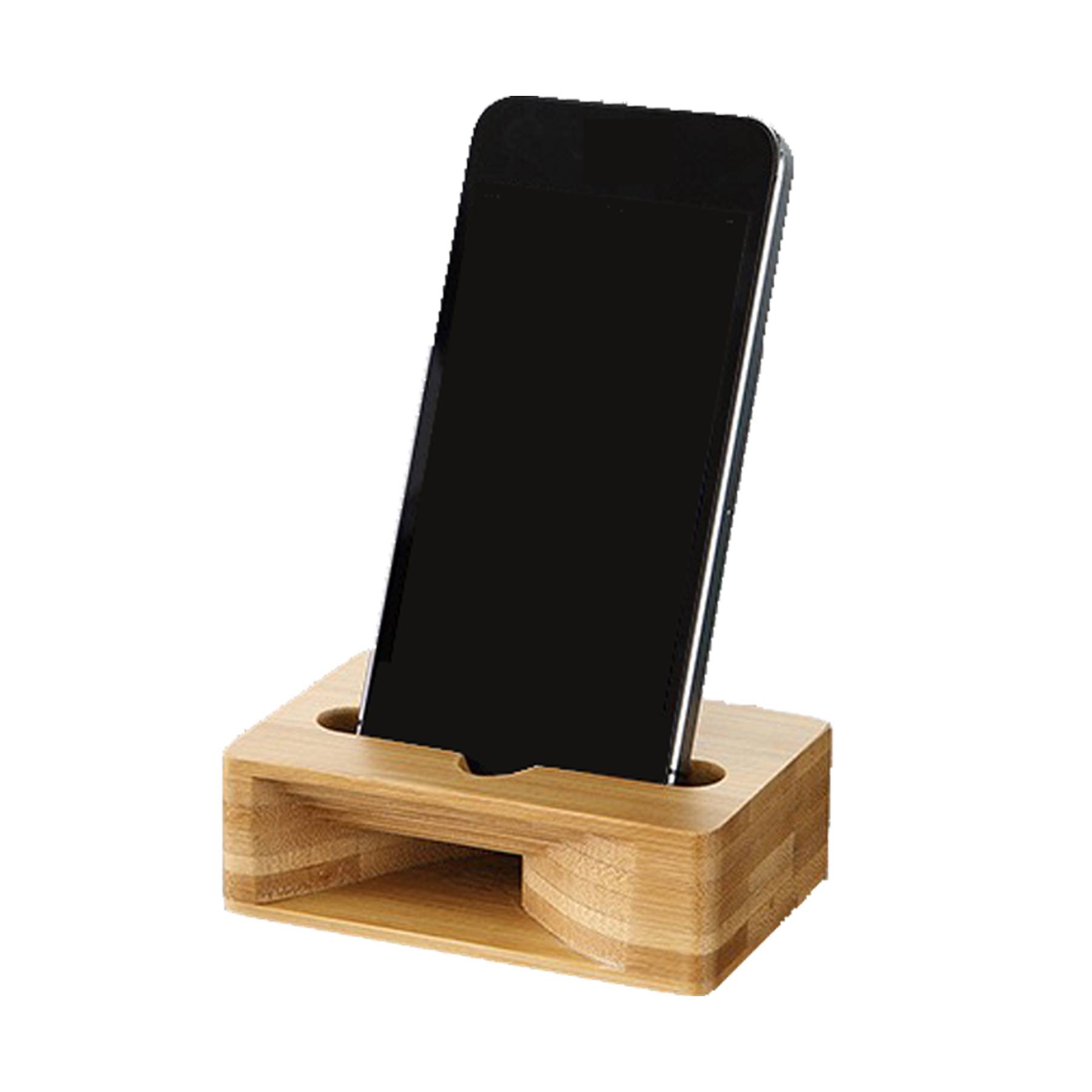 Bamboo Phone Hold Desk Stand Speaker 7