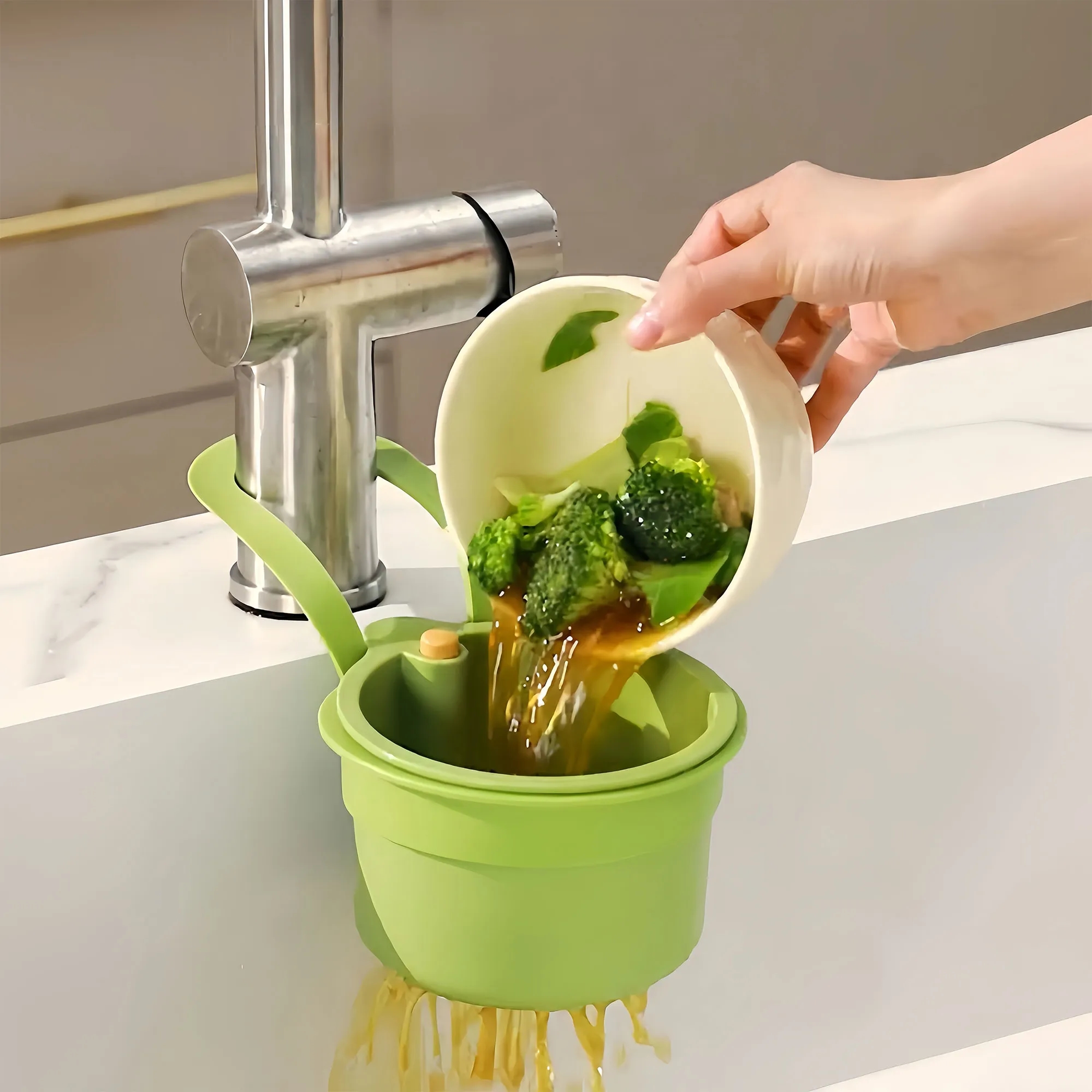 Quick Filter Hanging Sink Strainer For Kitchen Residues 4