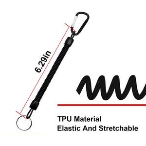 Durable Elastic TPU Stretchable Rope Keychain With Reliable Carabiner 31