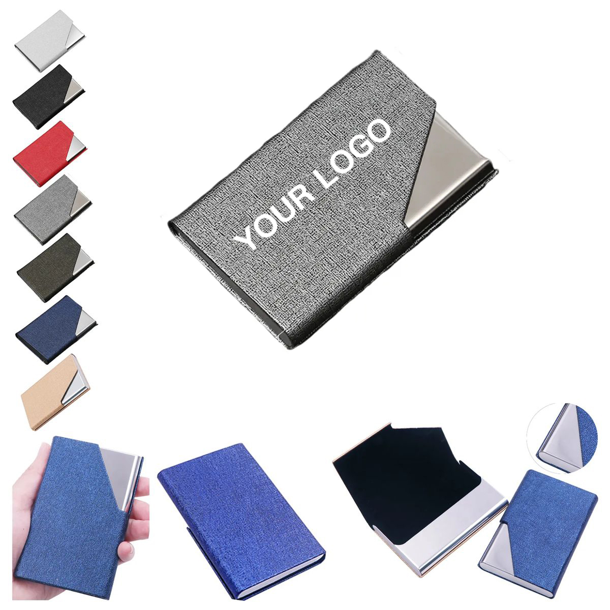Durable PU Card Holder with Magnetic Lid 1